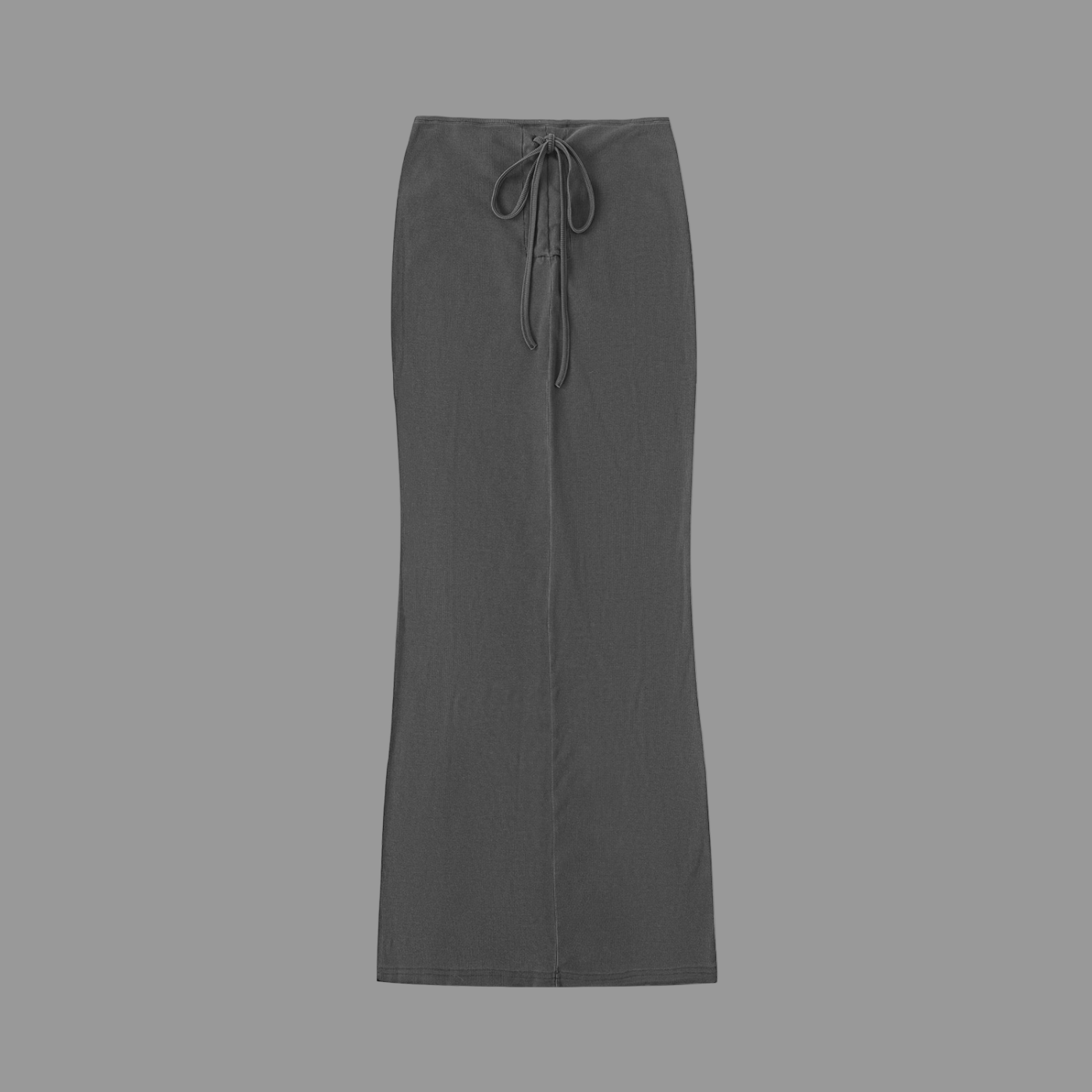 Jupe maxi délavée et teinte à cordon