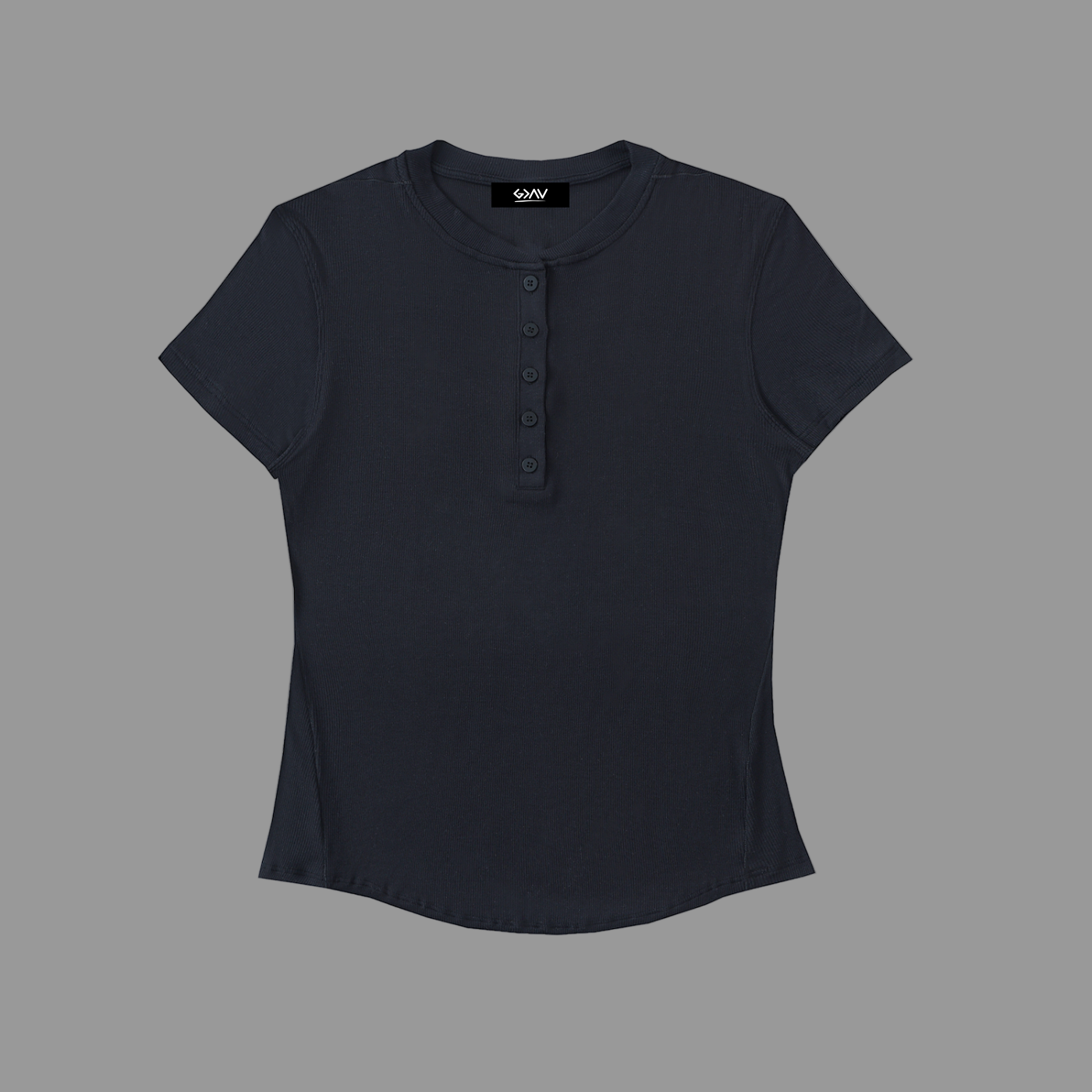 T-shirt Henley moulant en modal