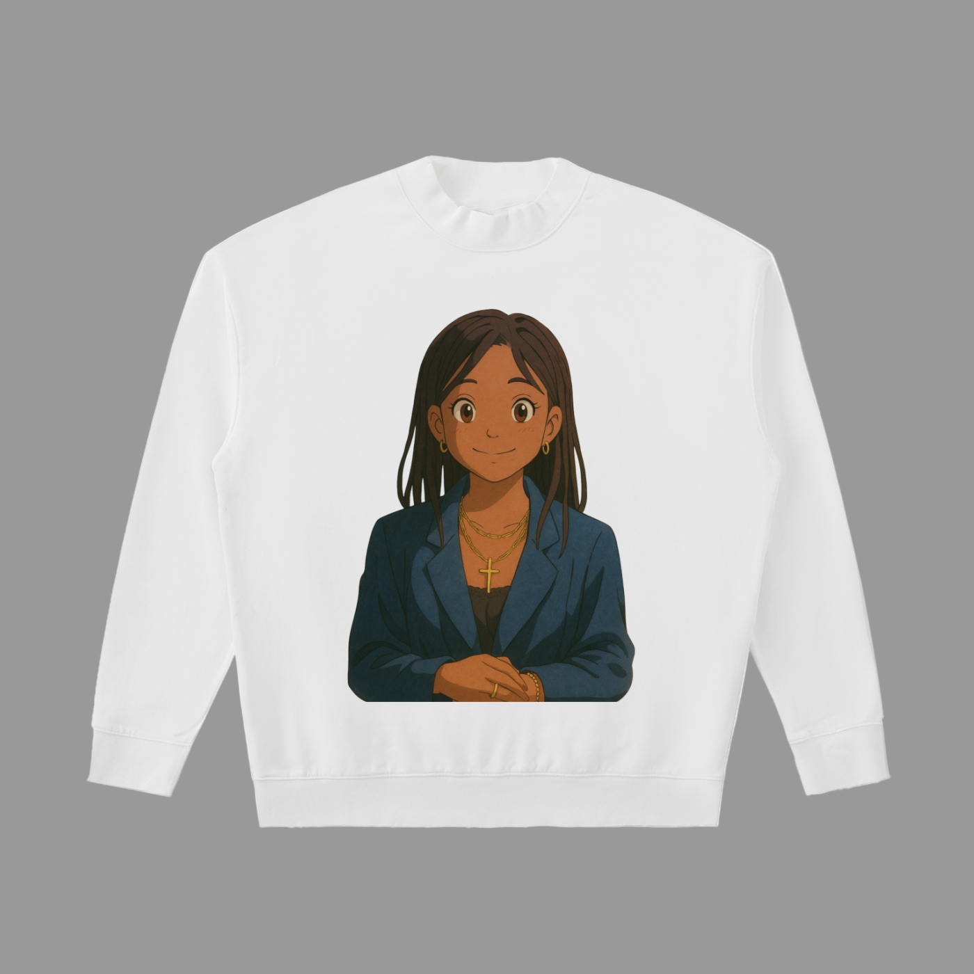 Sweat-shirt à épaules tombantes