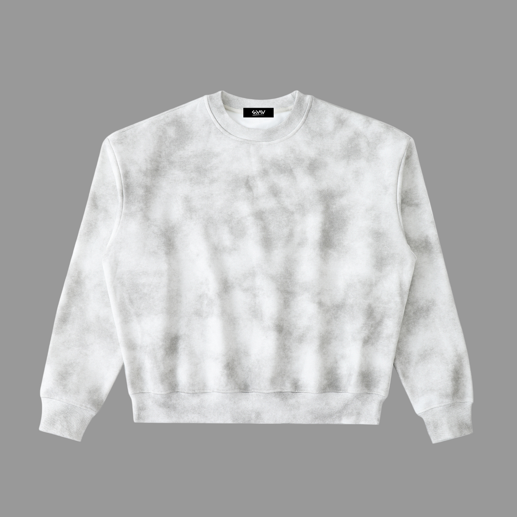 Sweat-shirt en polaire ample et délavé