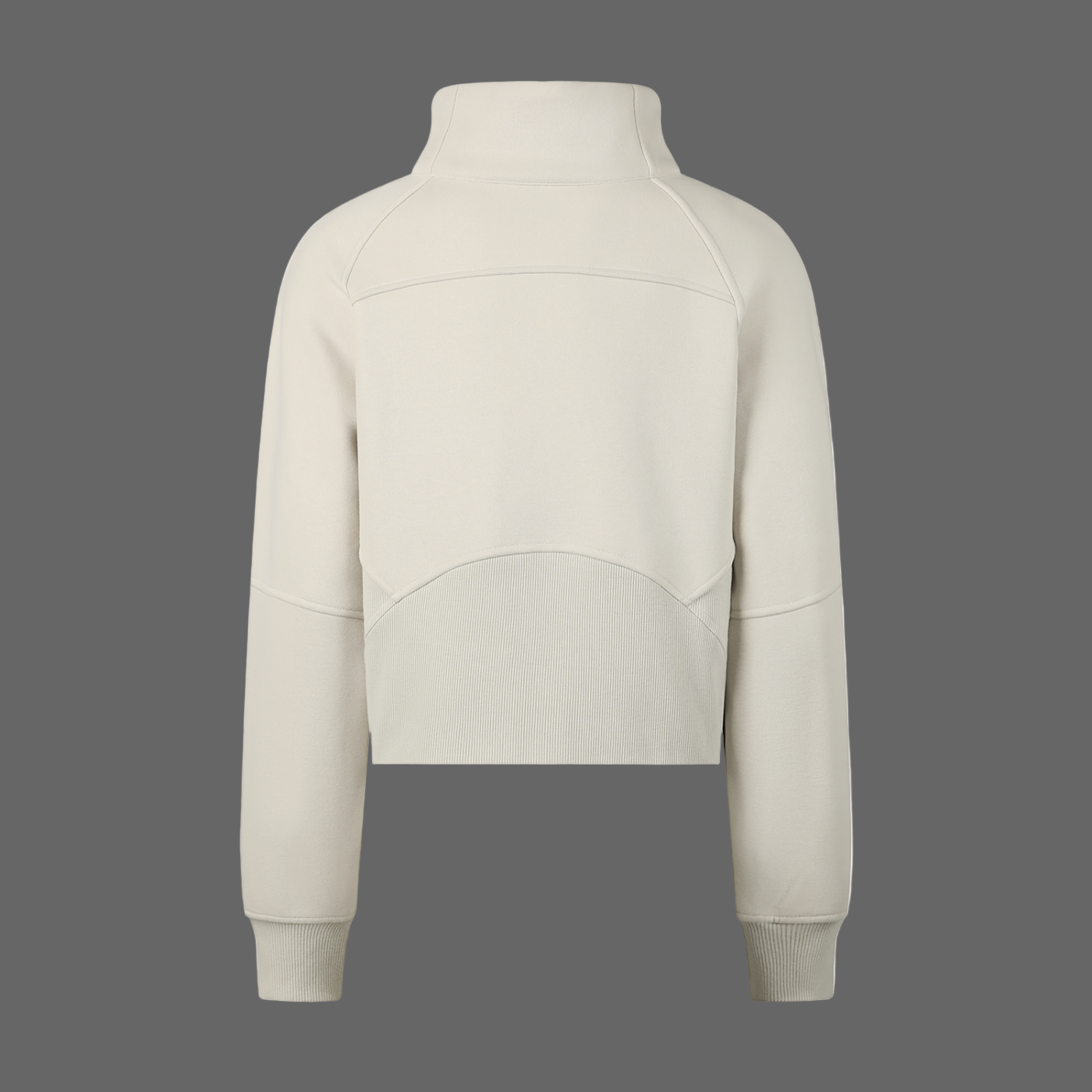 Sweat-shirt court à demi-zip