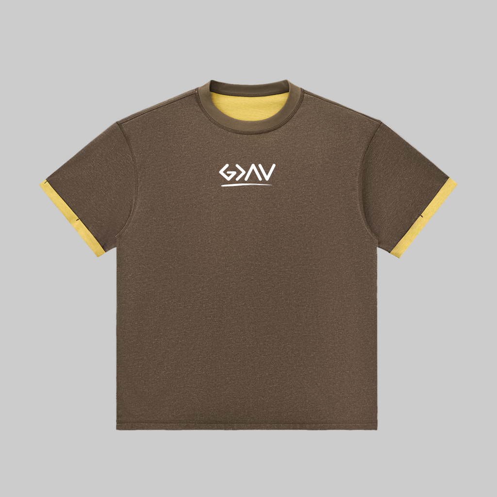 T-shirt à poignets contrastés