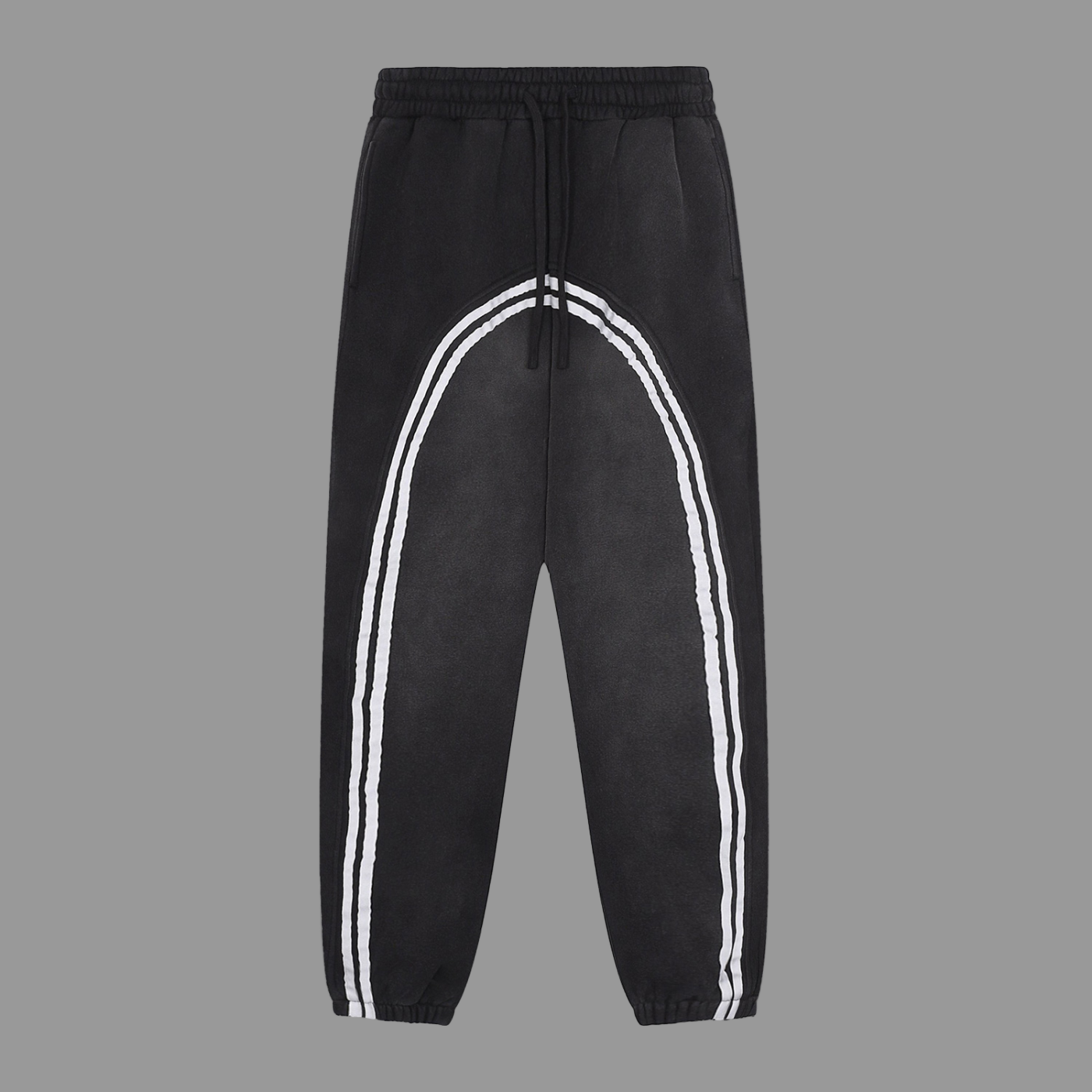 Pantalon jogging en polaire à bandes contrastées