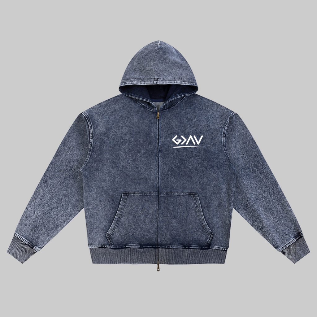 Sweat à capuche zippé oversize