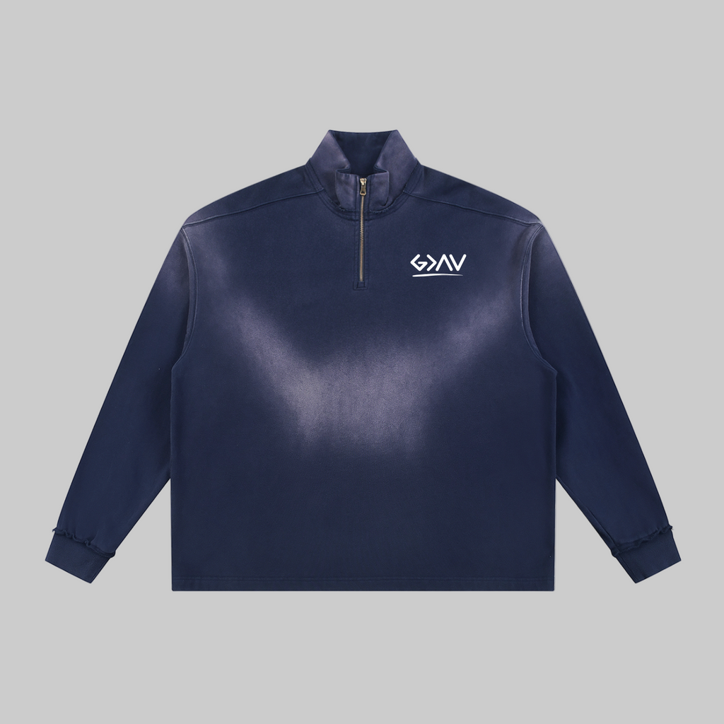Sweat-shirt à col zippé