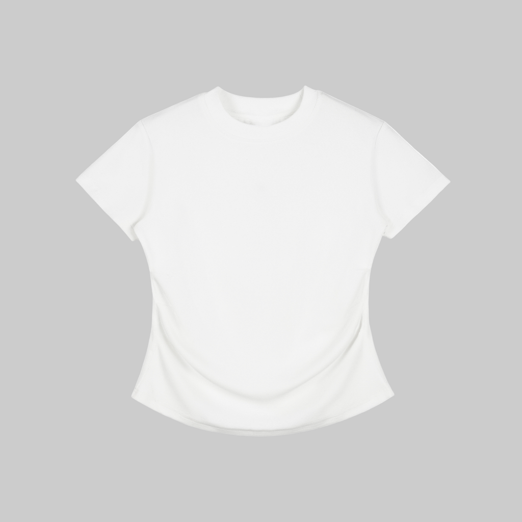 T-shirt moulant vintage en coton