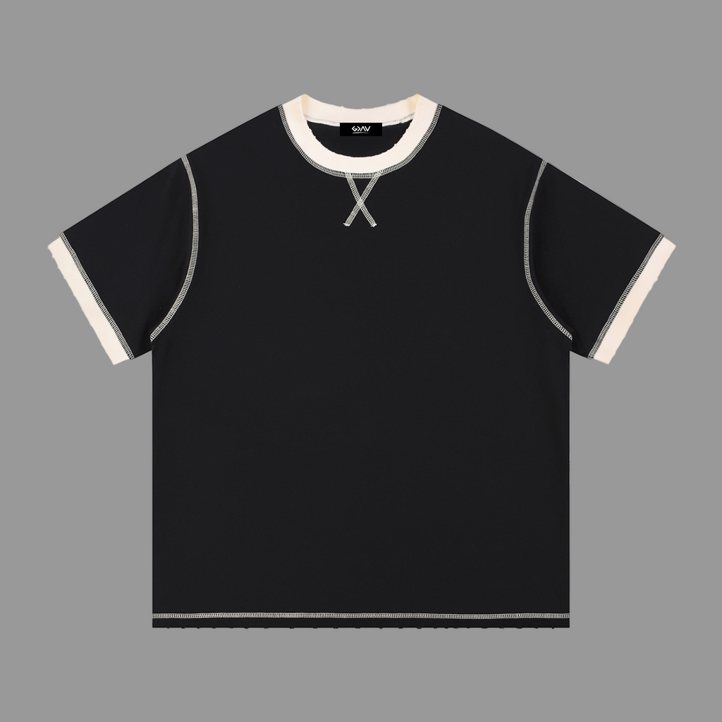 T-shirt à surpiqûres