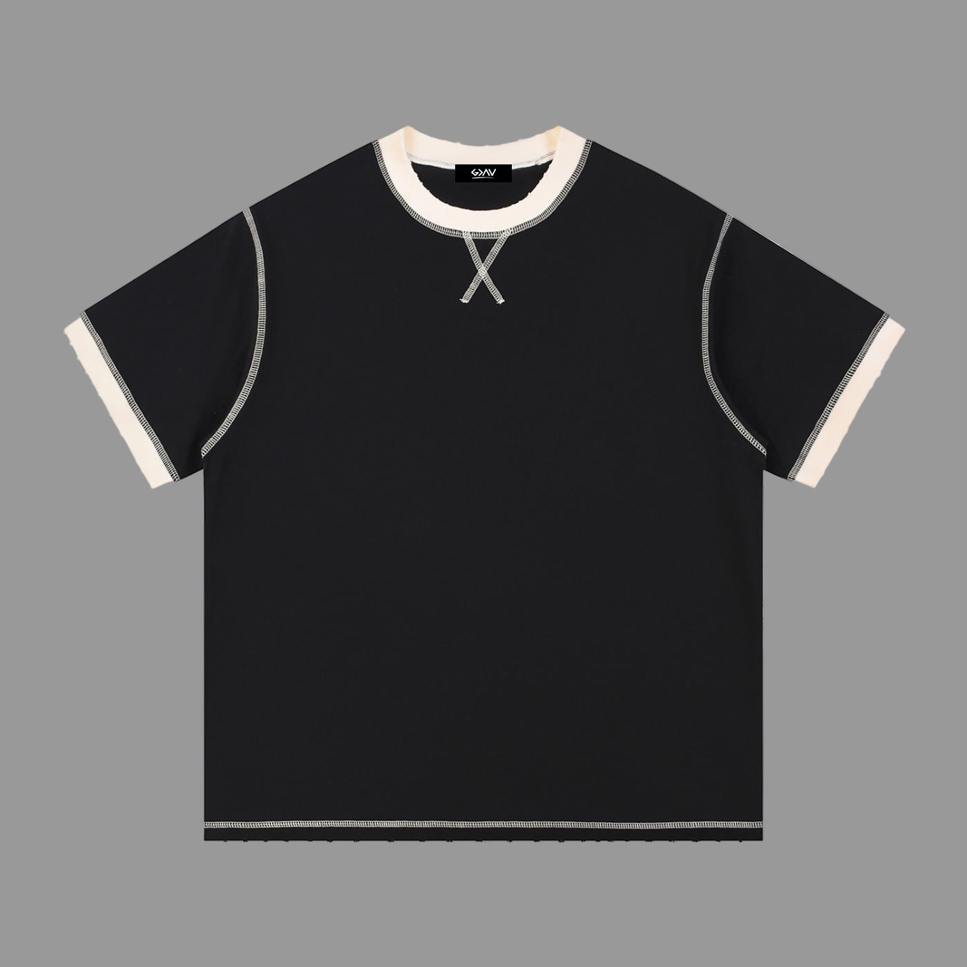 T-shirt à surpiqûres