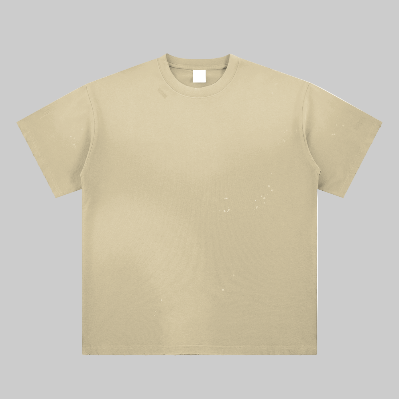 T-shirt à effet délavé et effiloché à la main