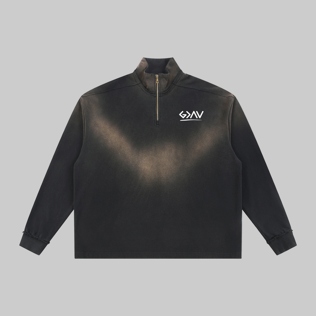 Sweat-shirt à col zippé