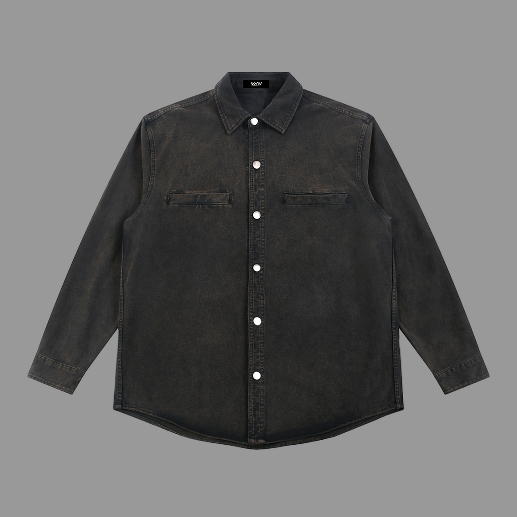 Veste en denim épais délavé vintage