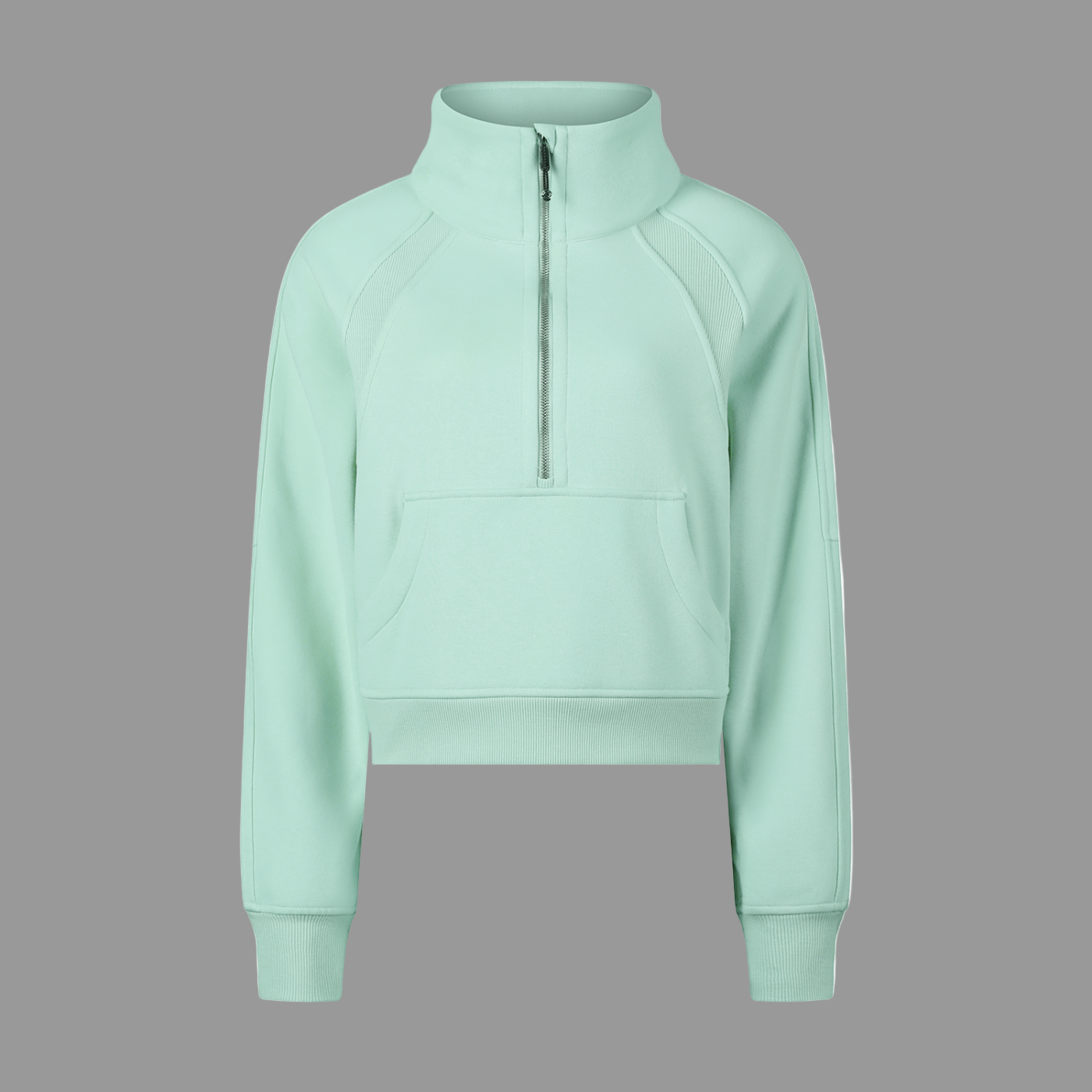 Sweat-shirt court à demi-zip