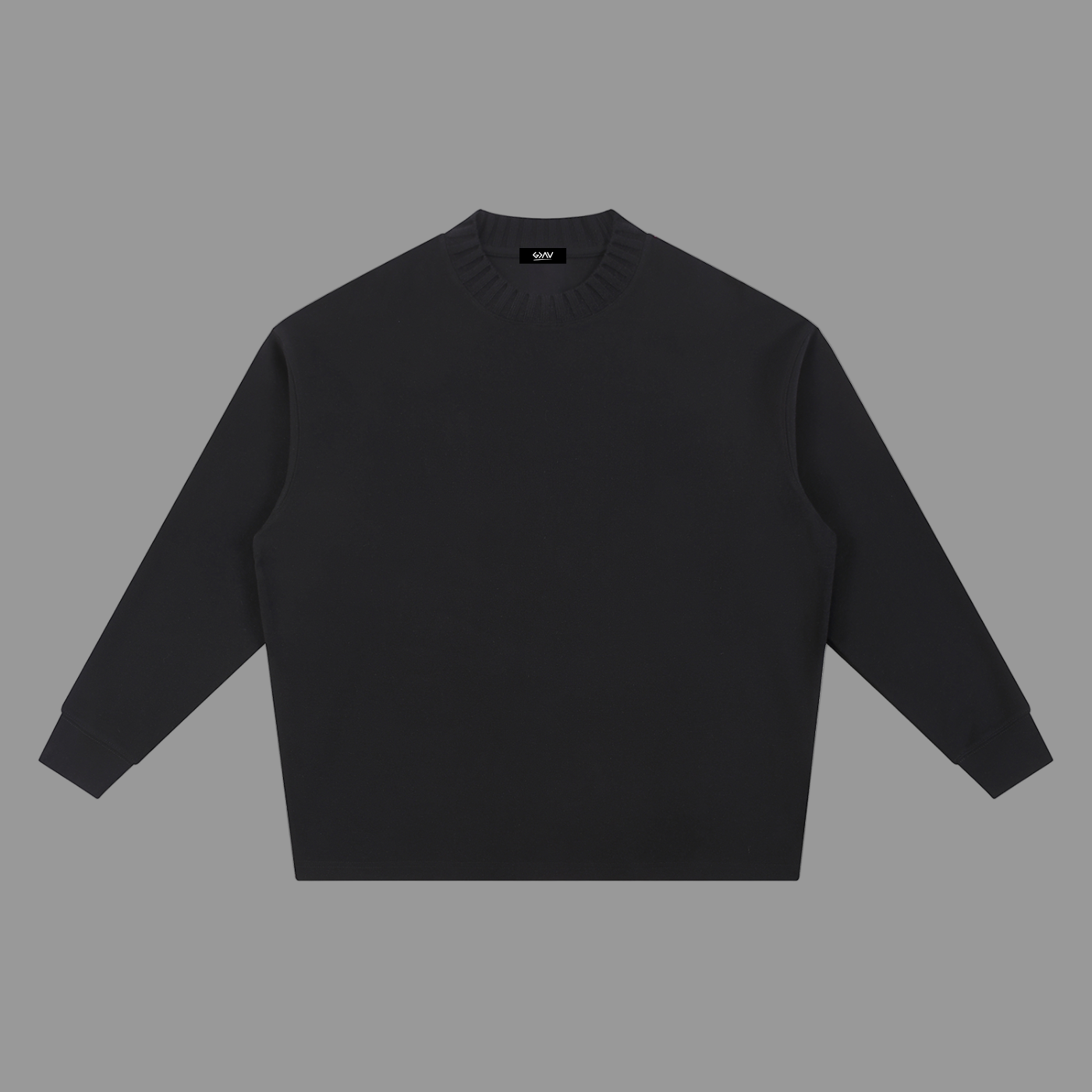 Sweat-shirt oversize à col rond en maille