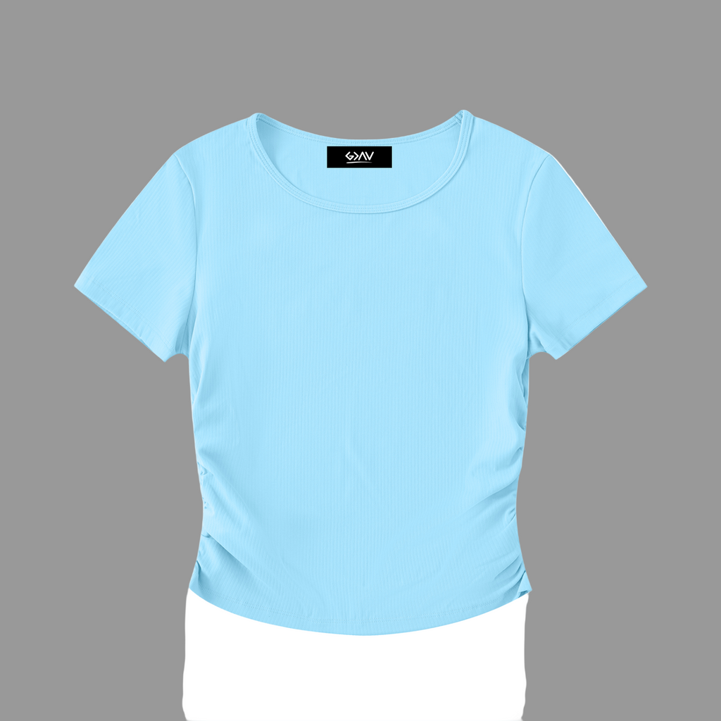 Crop Top moulant froncé