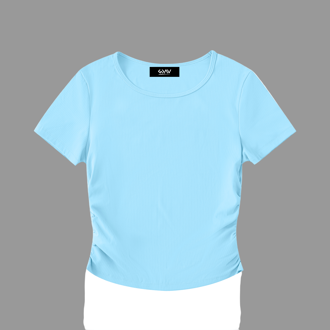 Crop Top moulant froncé