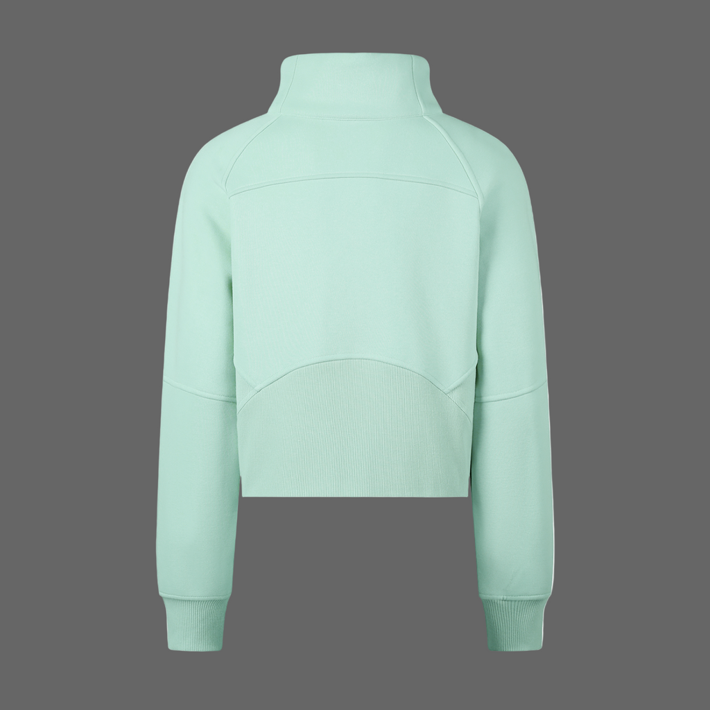 Sweat-shirt court à demi-zip