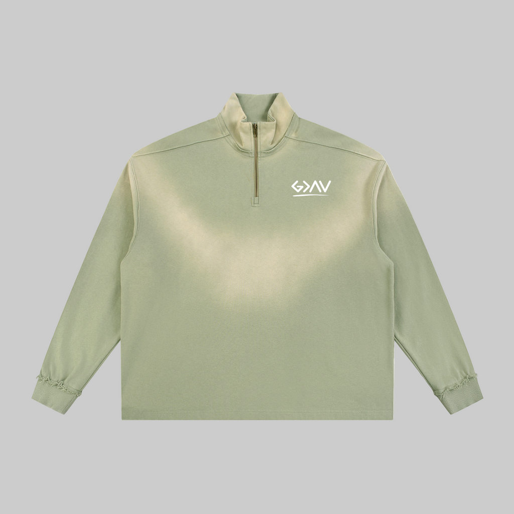 Sweat-shirt à col zippé