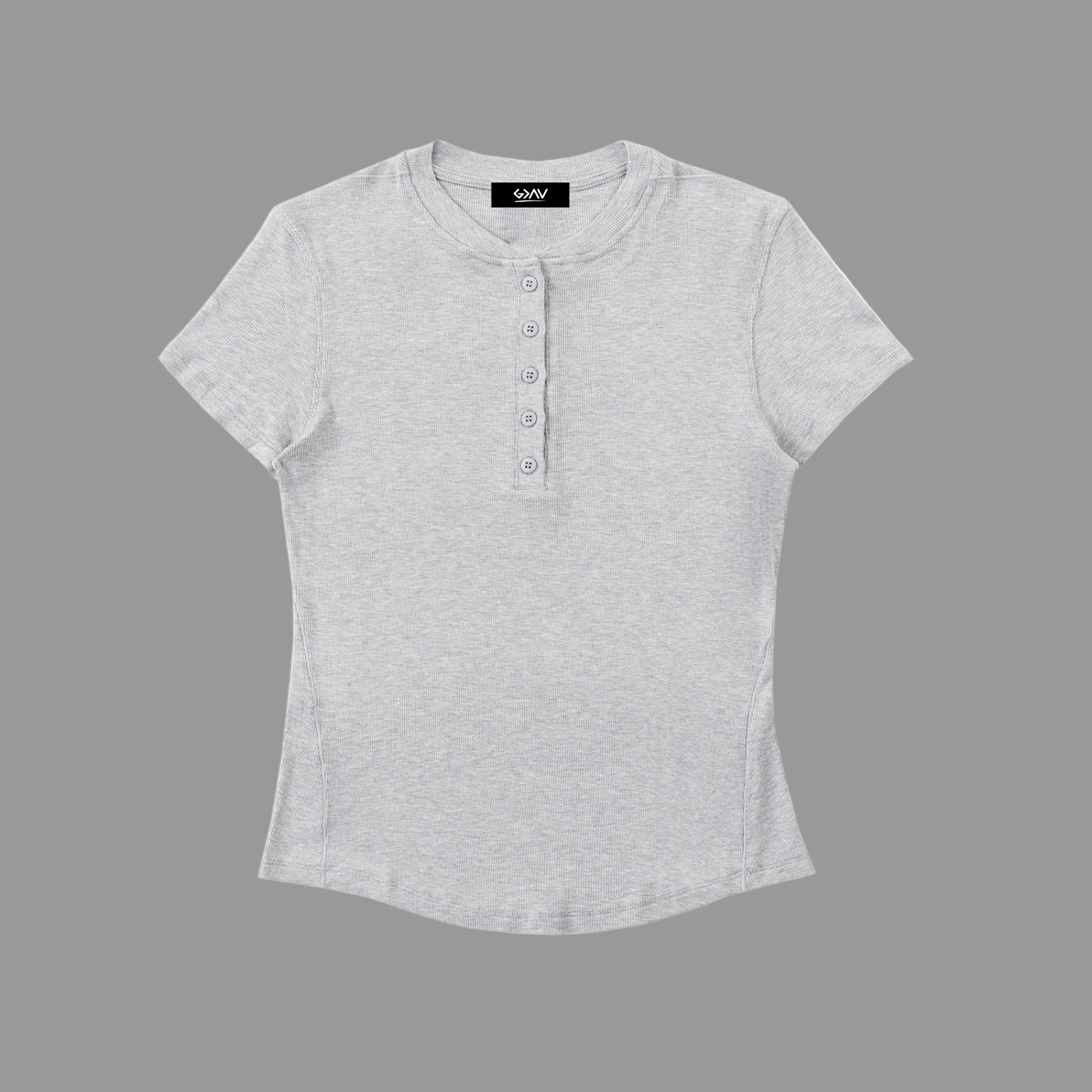 T-shirt Henley moulant en modal
