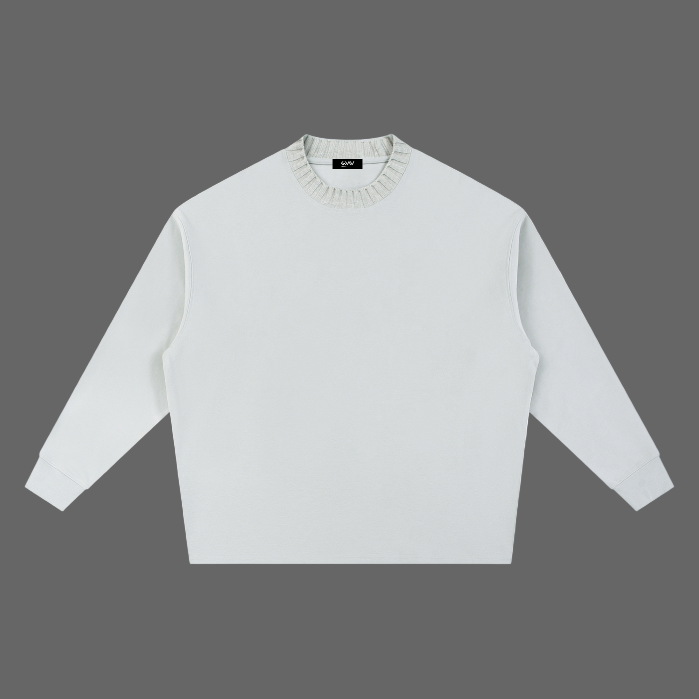 Sweat-shirt oversize à col rond en maille