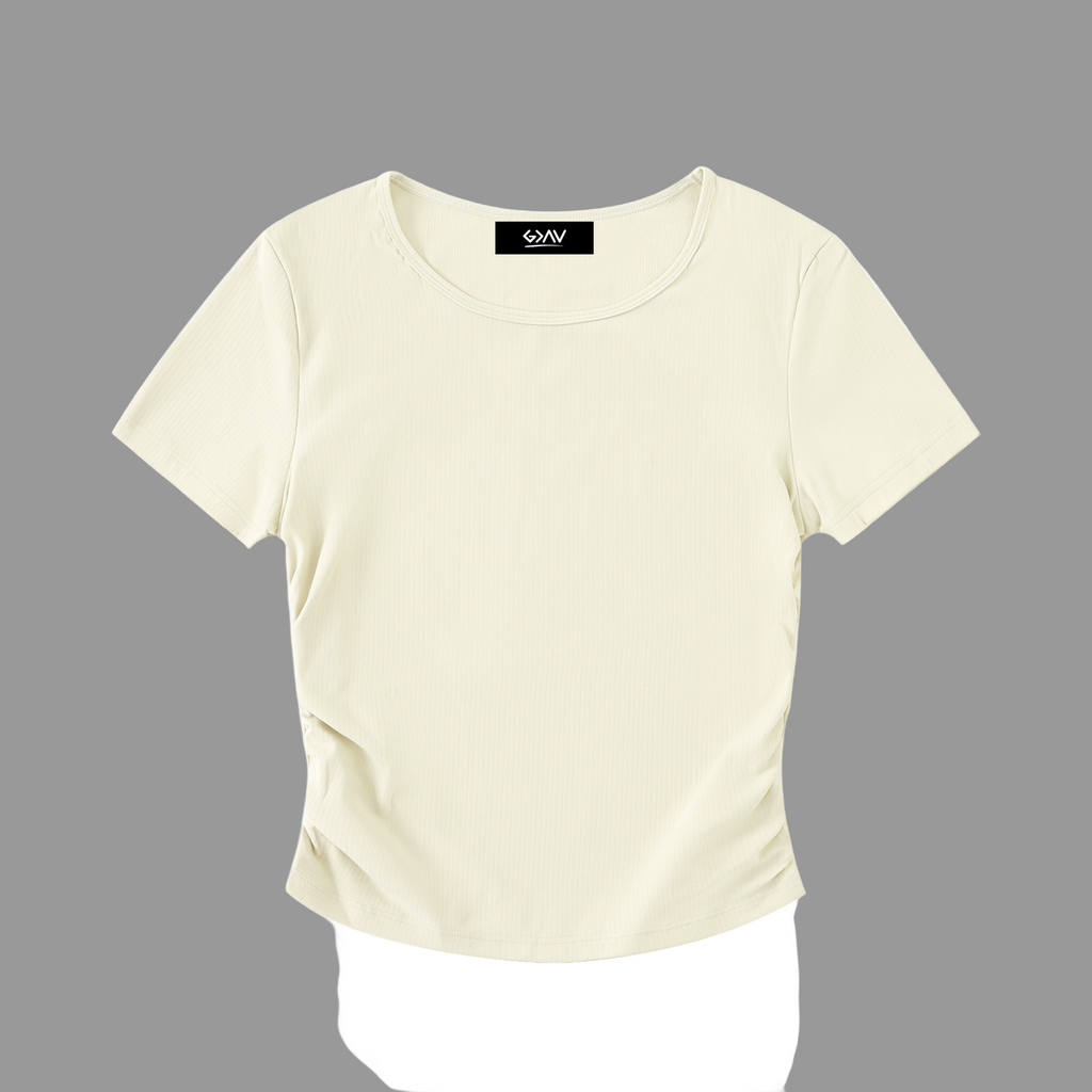 Crop Top moulant froncé