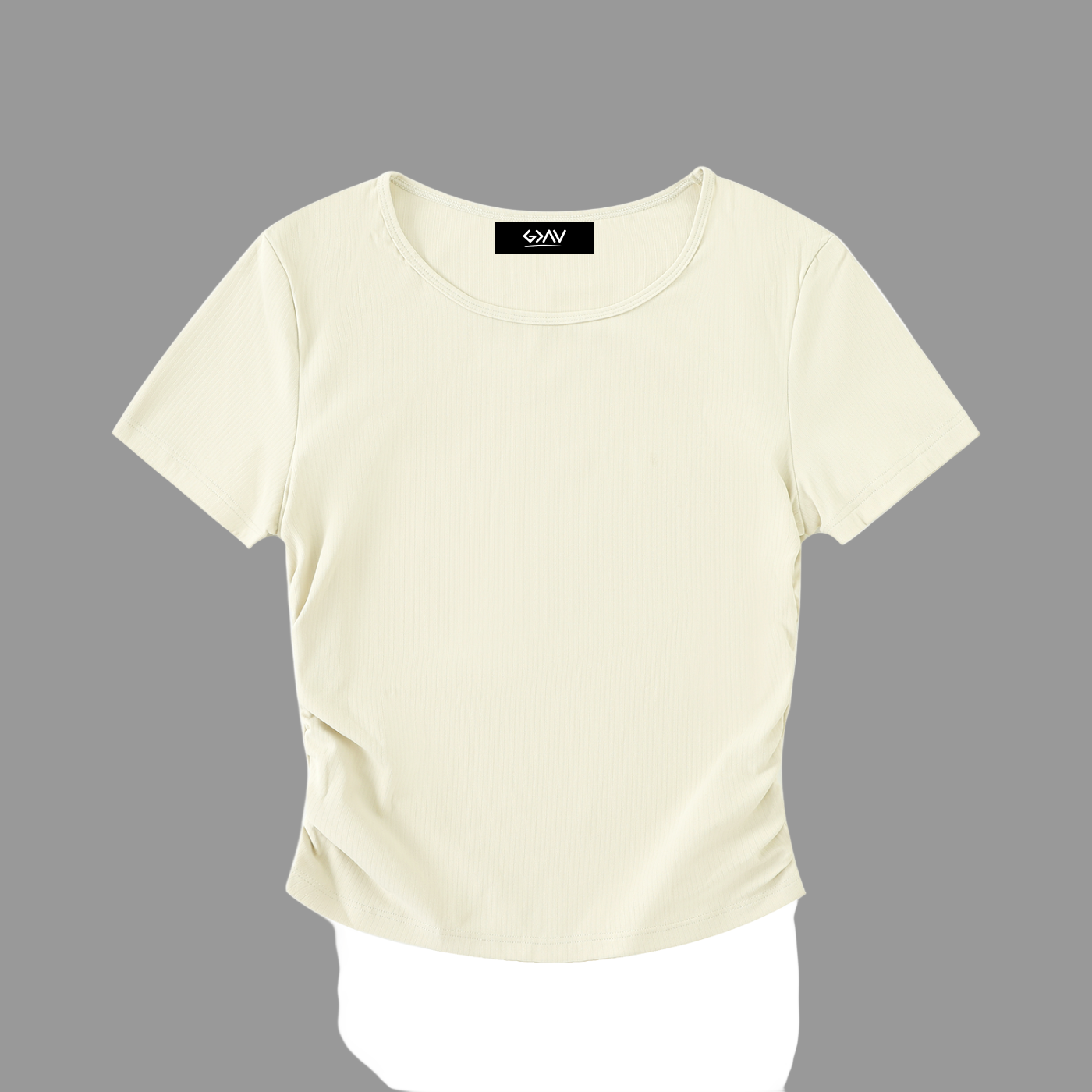 Crop Top moulant froncé