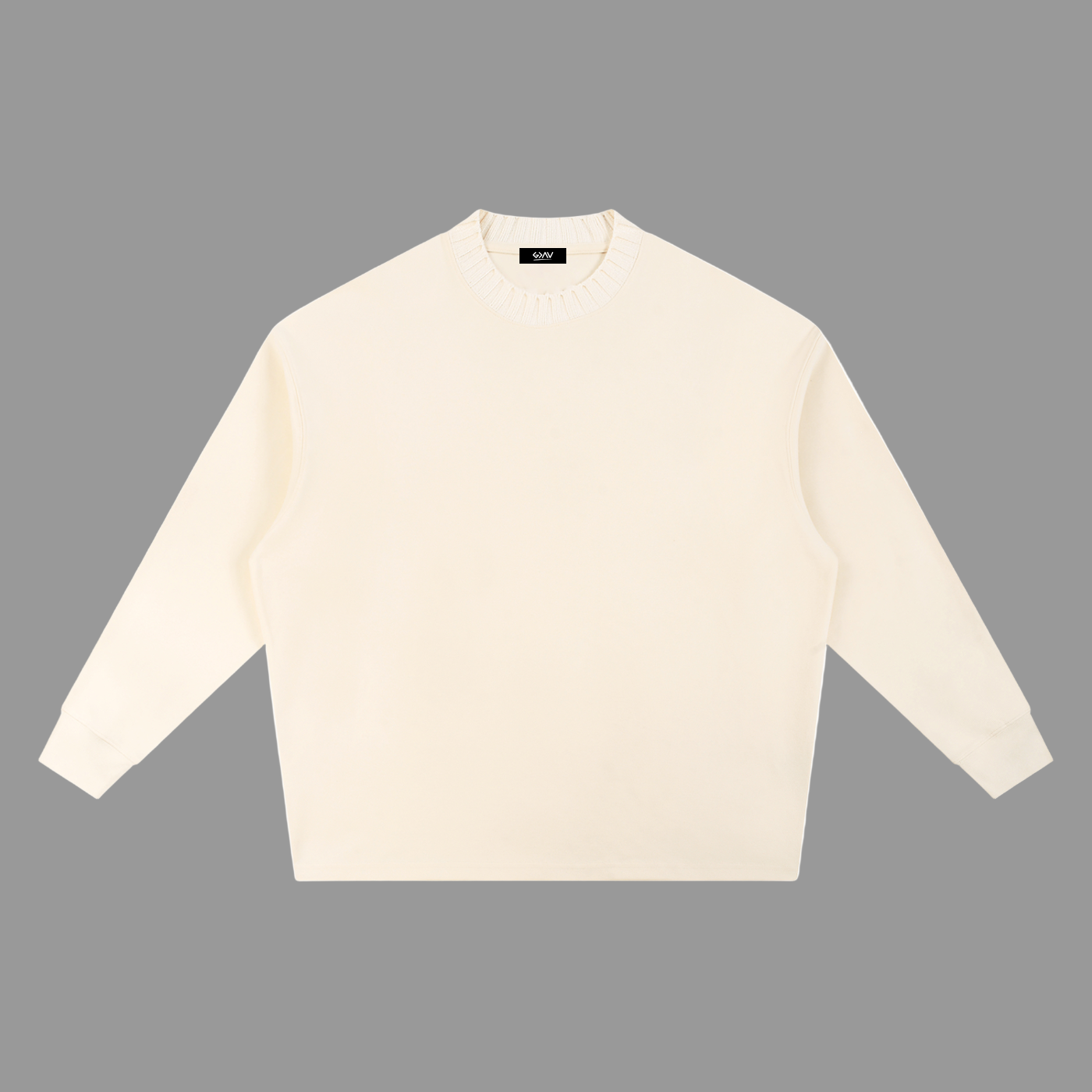 Sweat-shirt oversize à col rond en maille