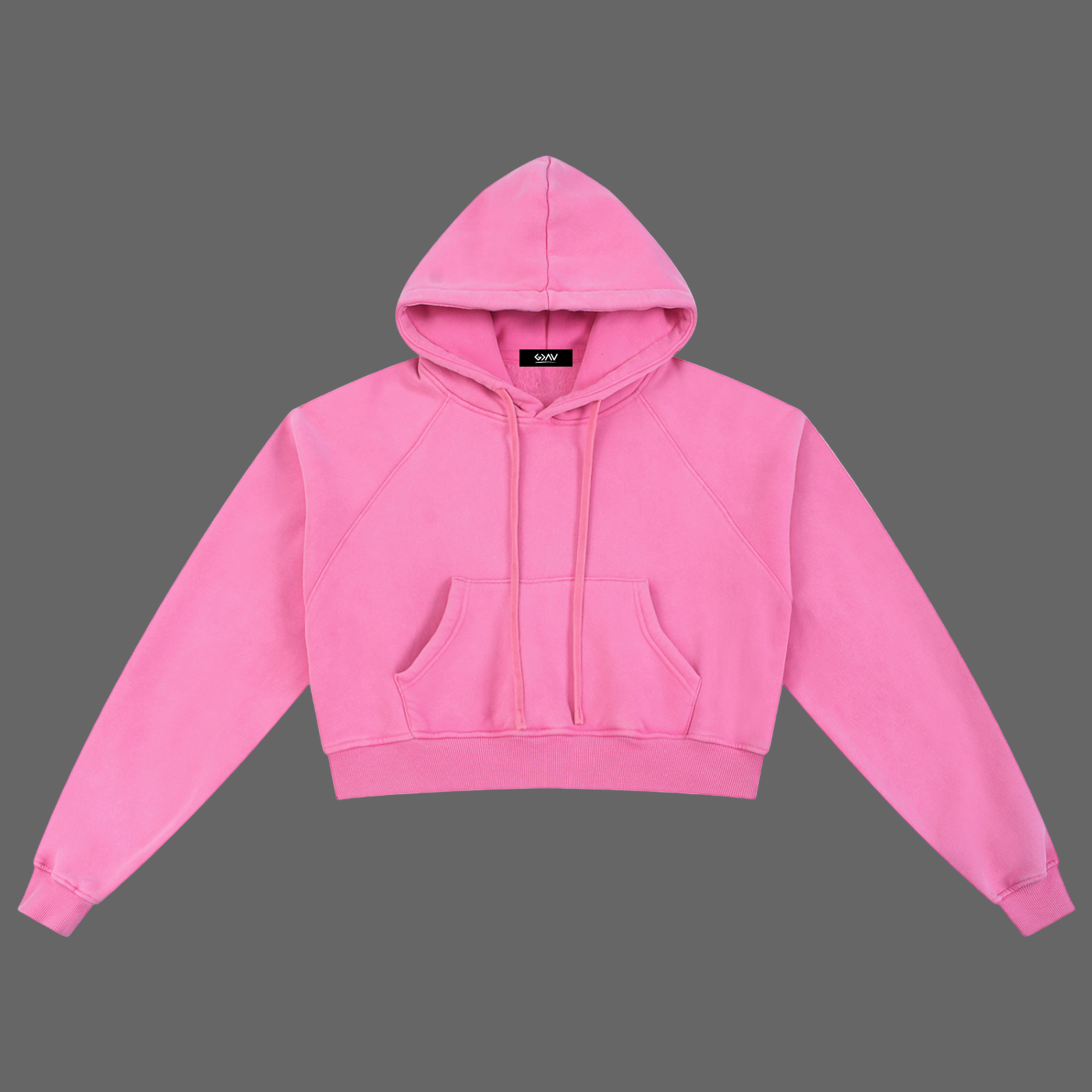 Hoodie court délavé à la neige