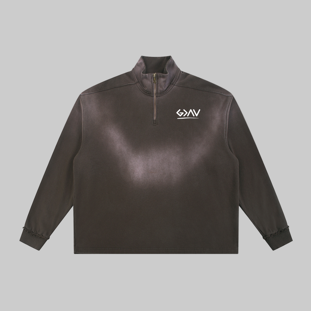 Sweat-shirt à col zippé