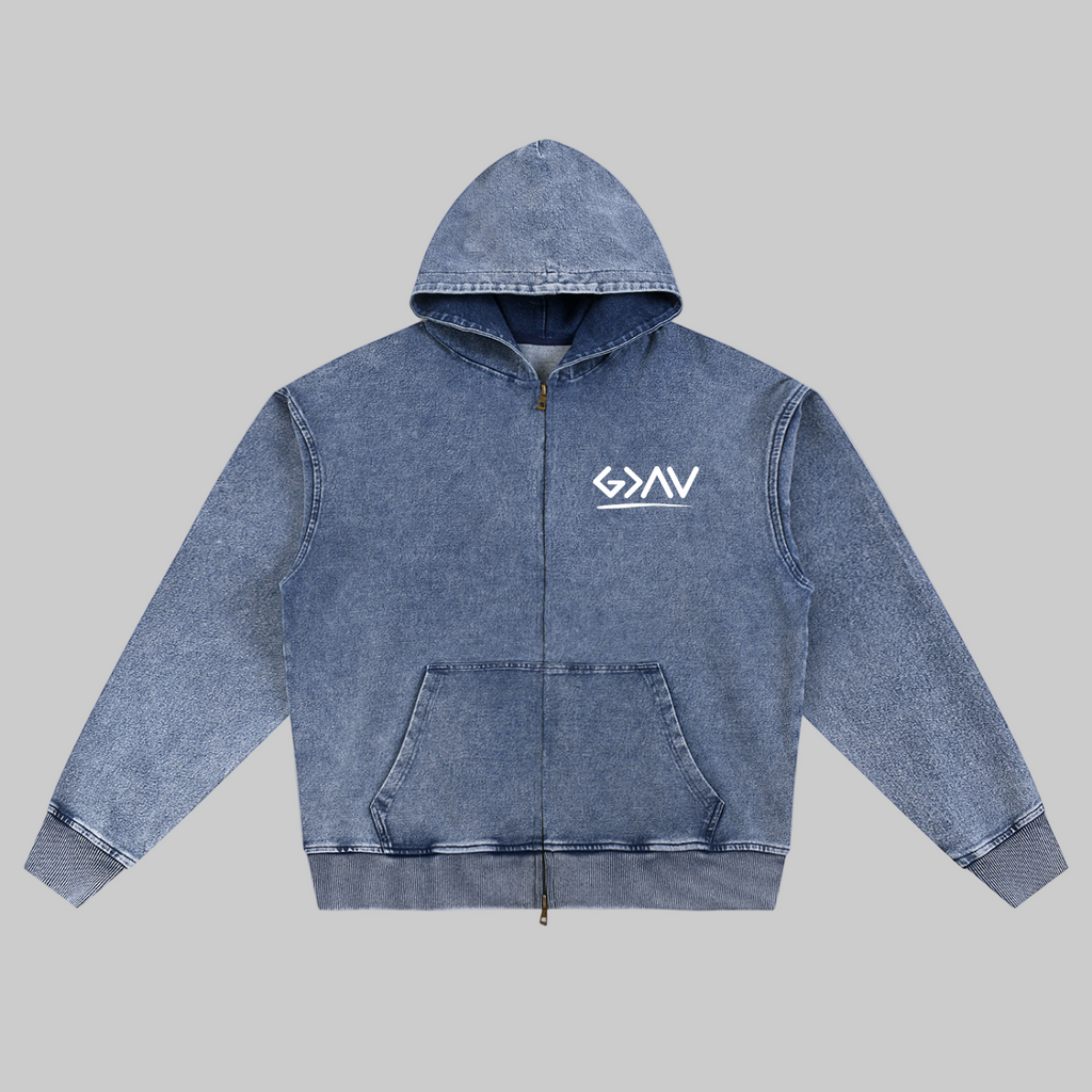 Sweat à capuche zippé oversize