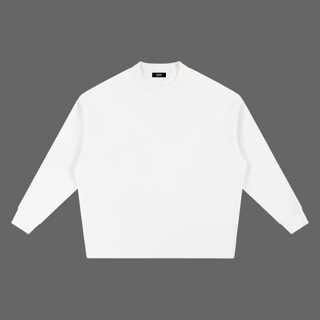 Sweat-shirt oversize à col rond en maille