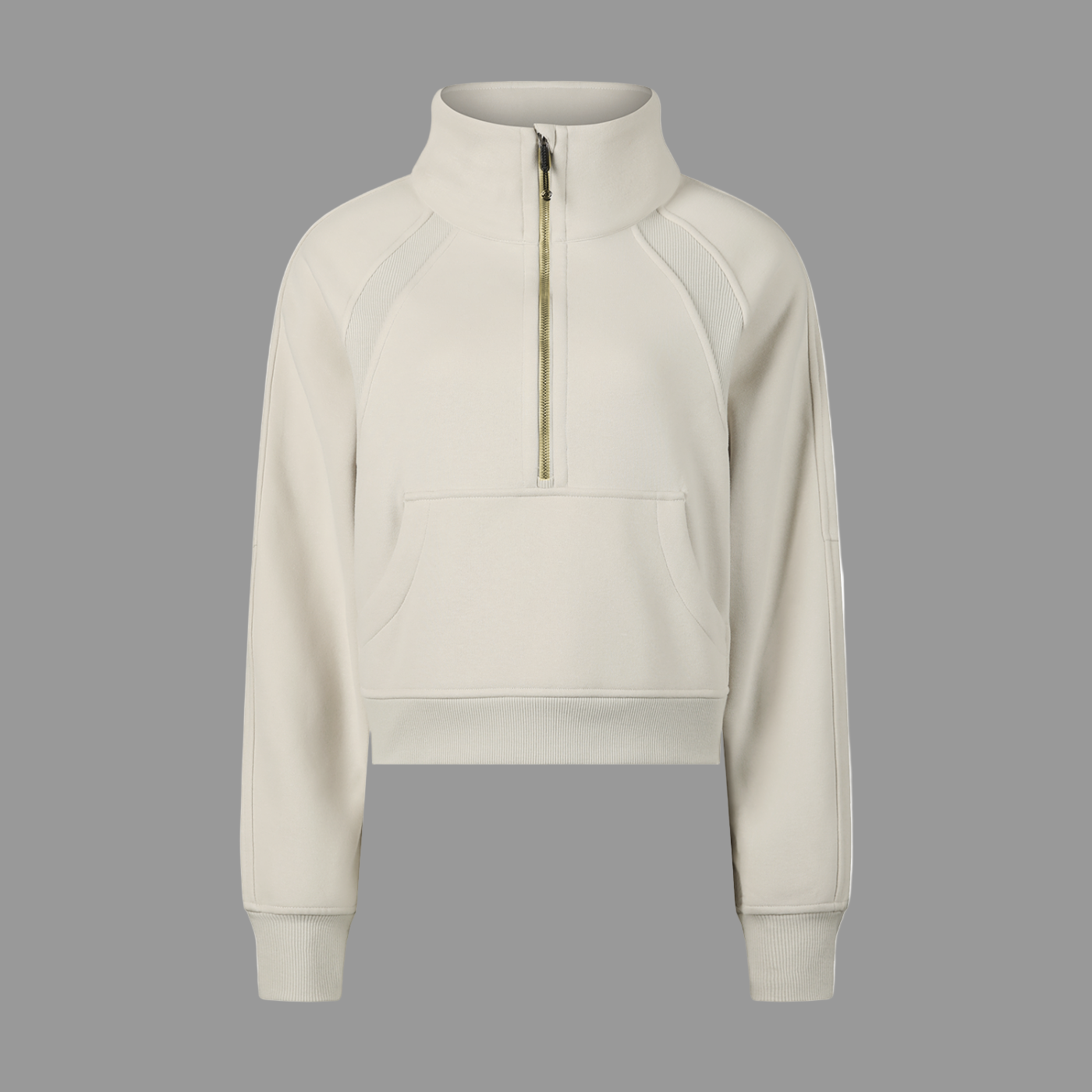 Sweat-shirt court à demi-zip