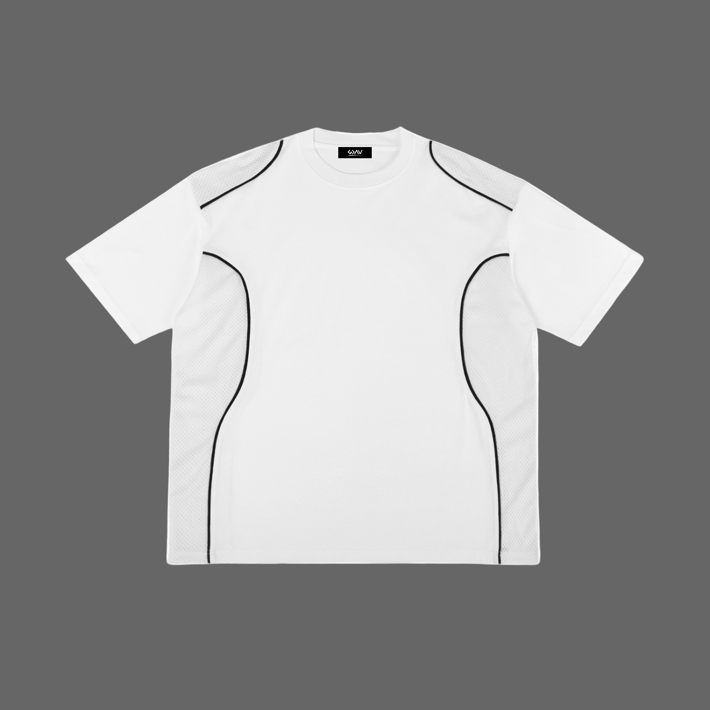 Contrast Piped Panel T-Shirt