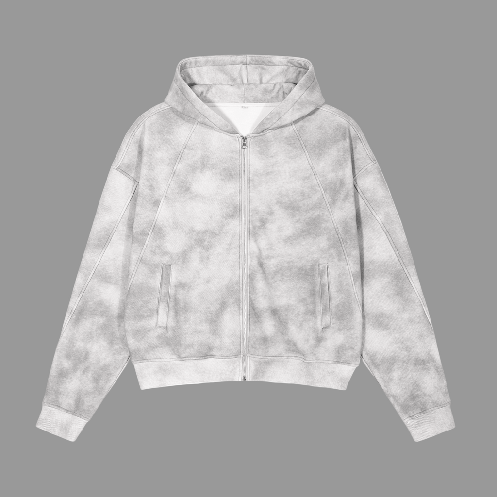 Hoodie en polaire délavée et sale