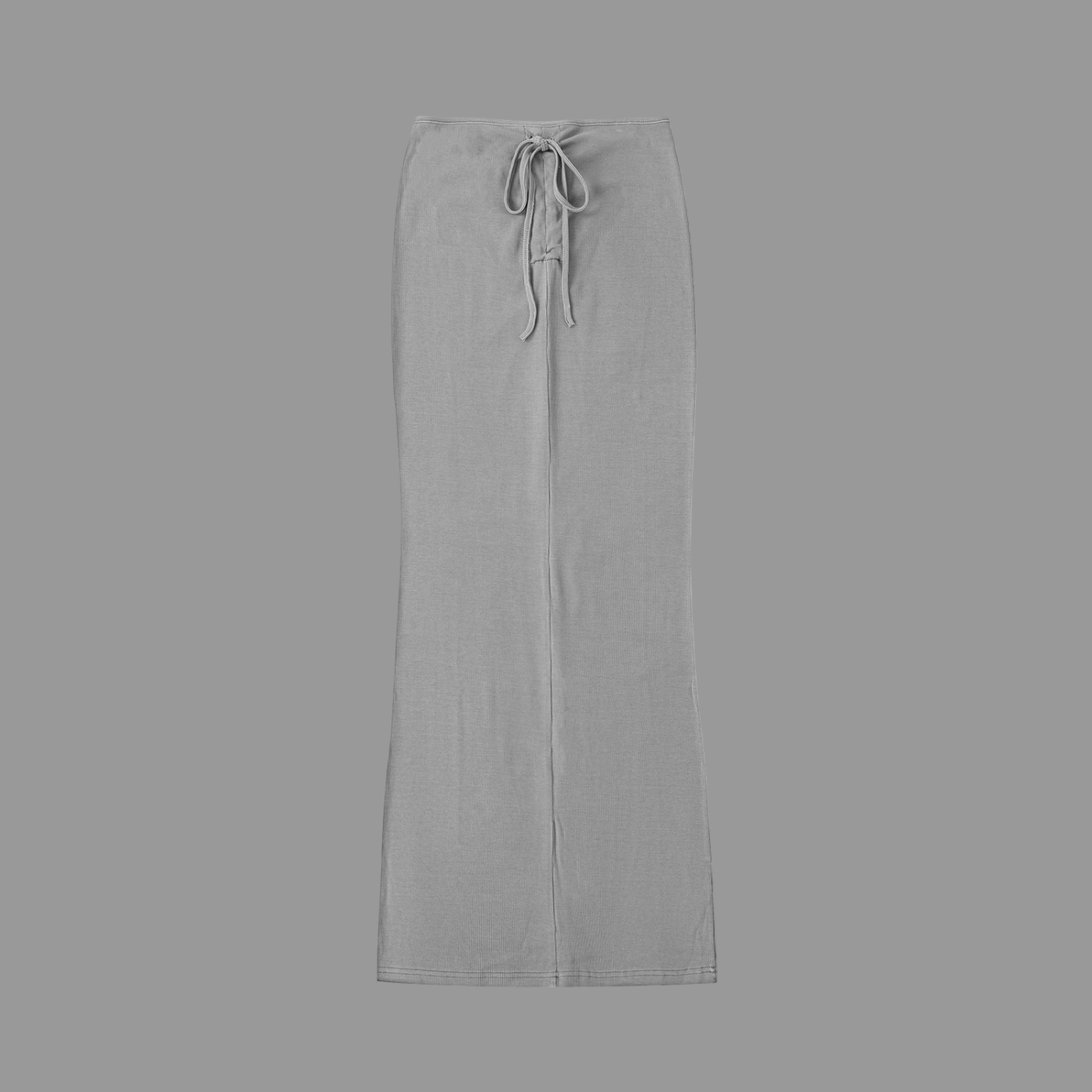 Jupe maxi délavée et teinte à cordon