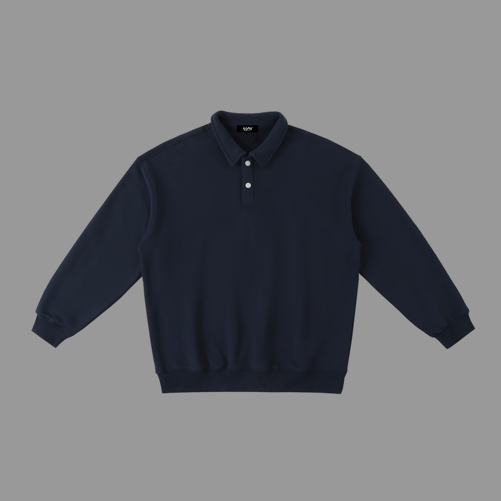 Sweat-shirt à col polo épais