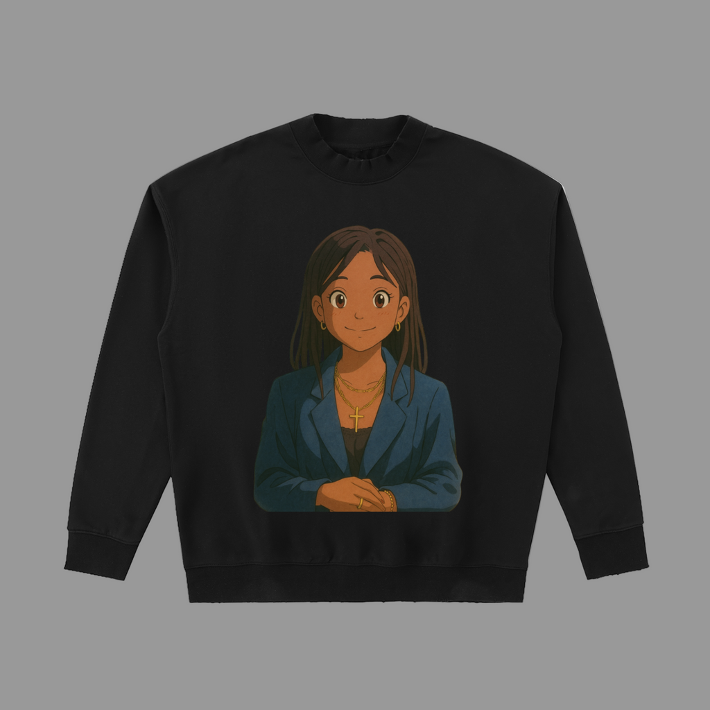 Sweat-shirt à épaules tombantes