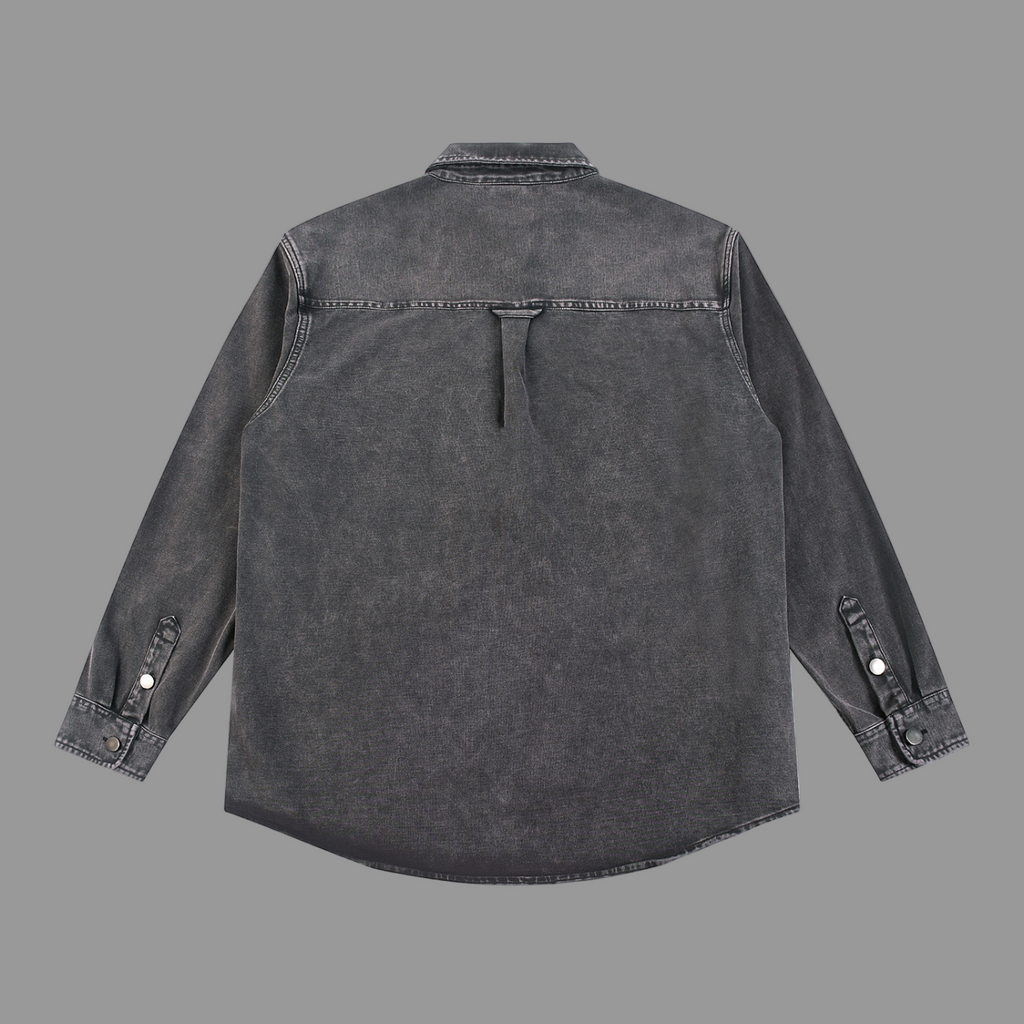 Veste en denim épais délavé vintage