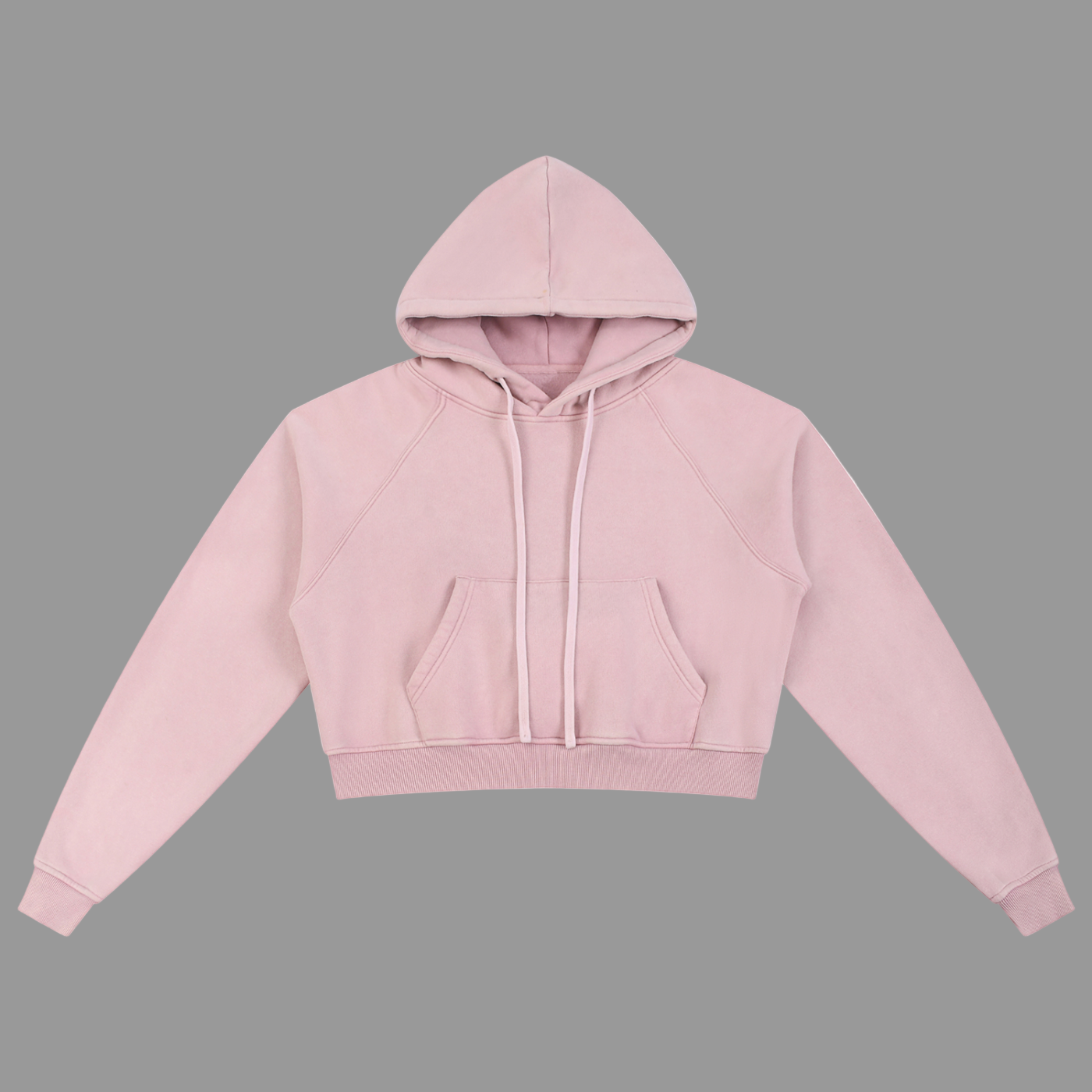 Hoodie court délavé à la neige