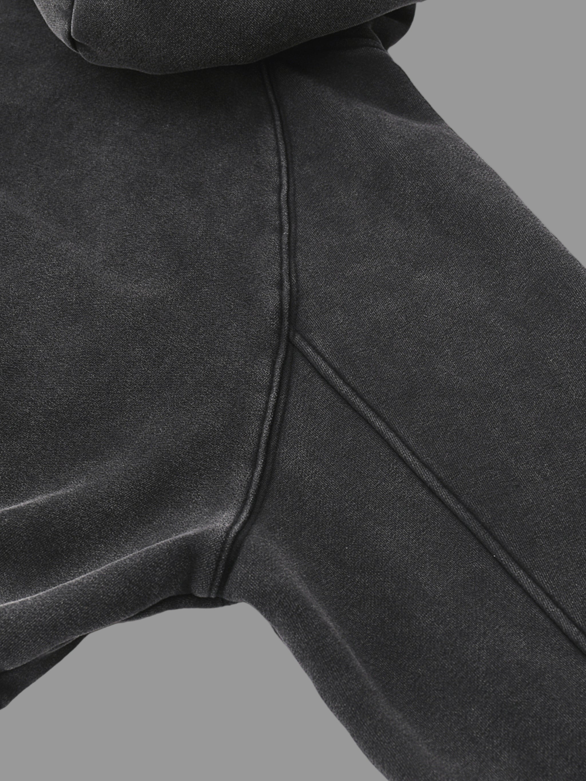 Hoodie court délavé à la neige