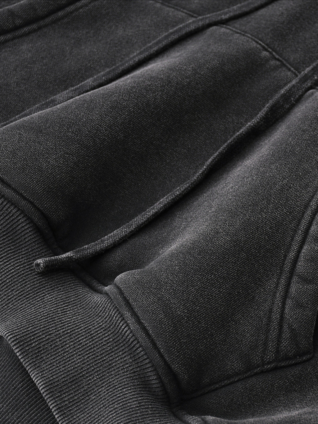 Hoodie court délavé à la neige