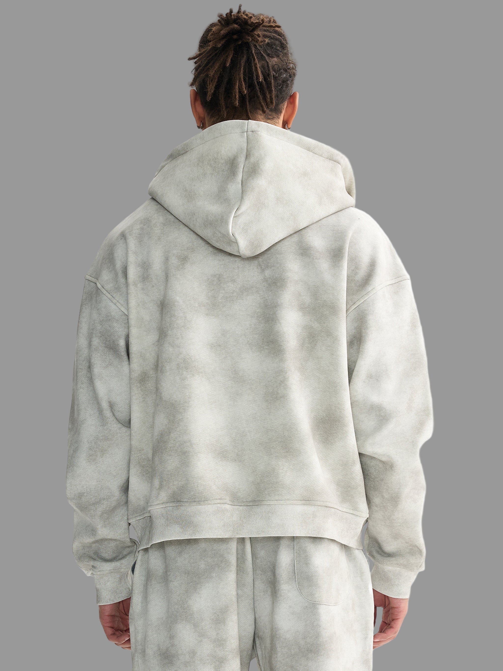 Hoodie en polaire délavée et sale