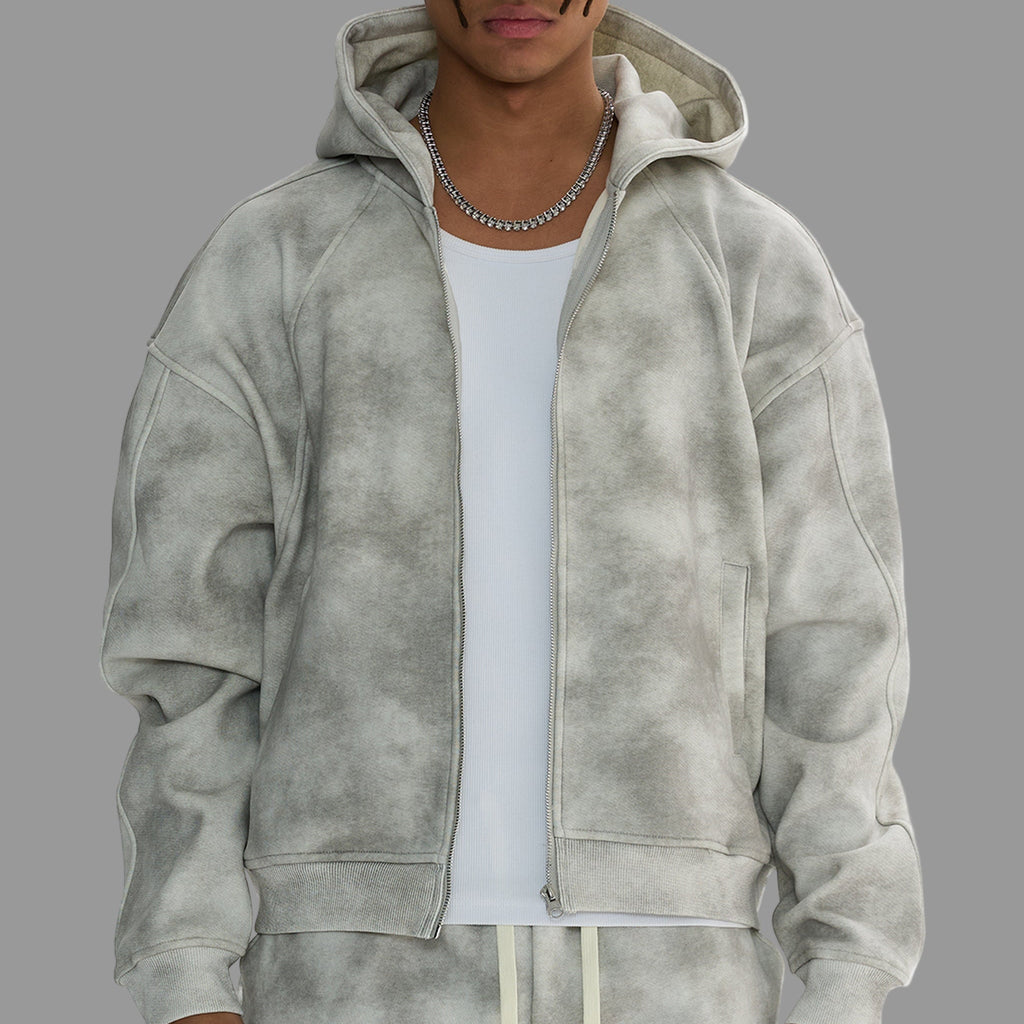 Hoodie en polaire délavée et sale