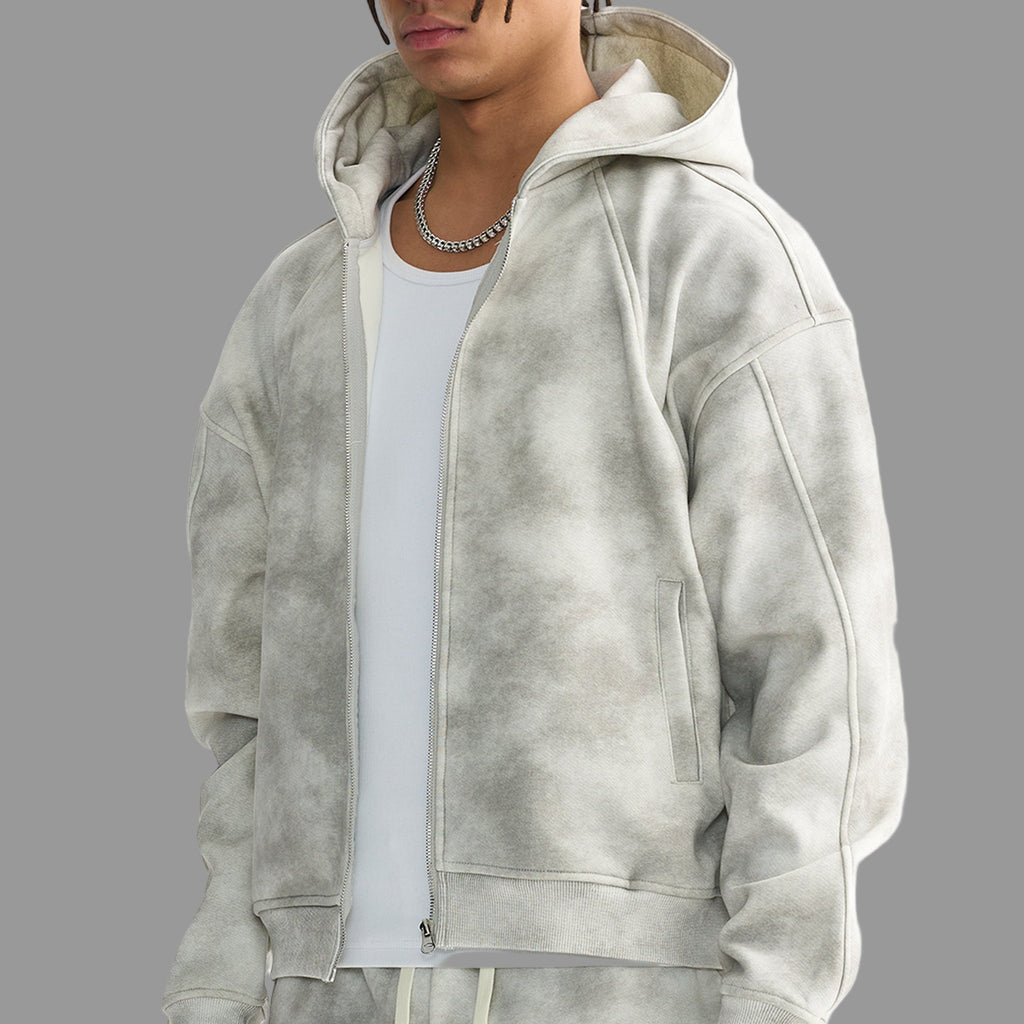 Hoodie en polaire délavée et sale