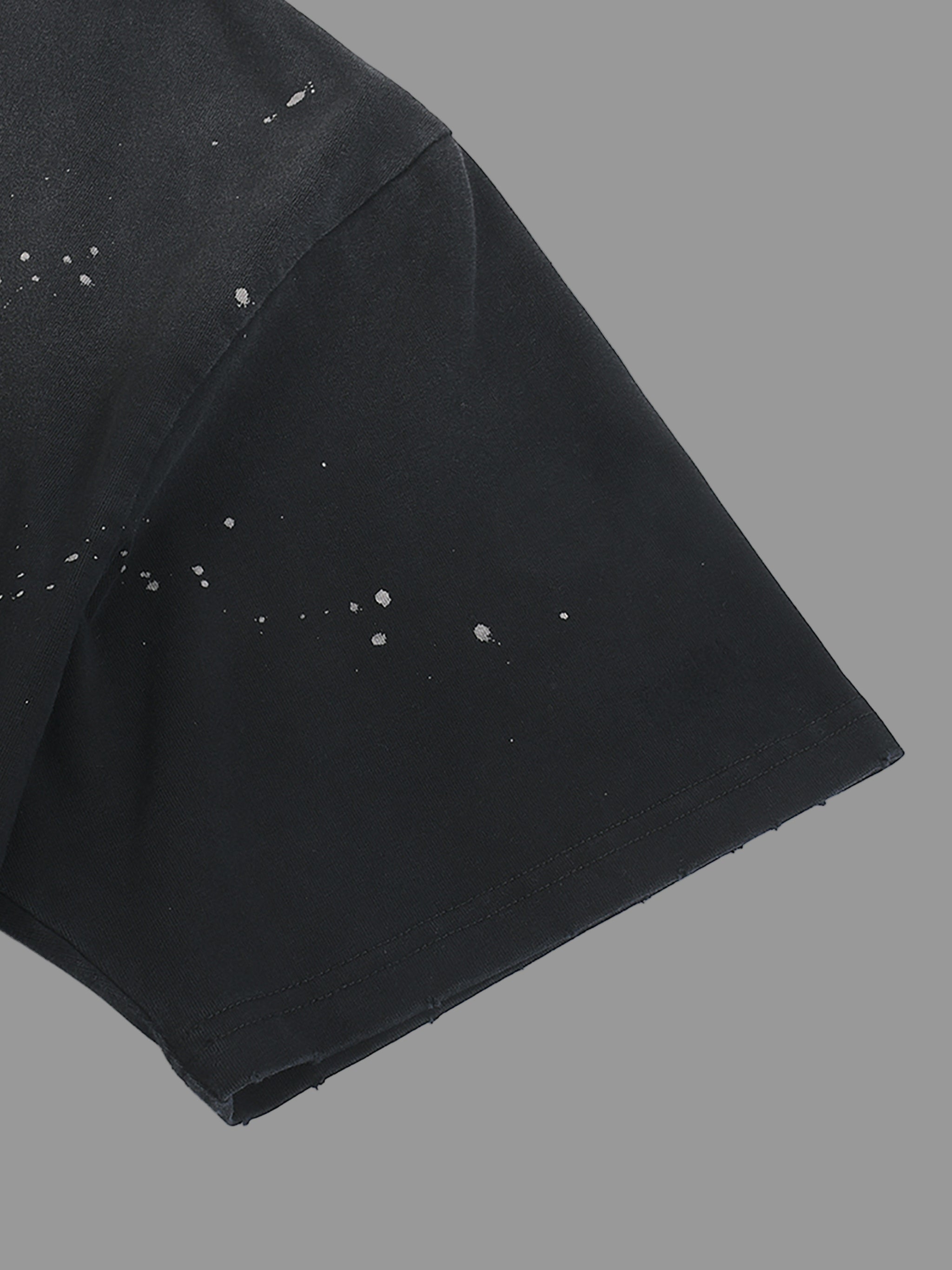 T-shirt à effet délavé et effiloché à la main