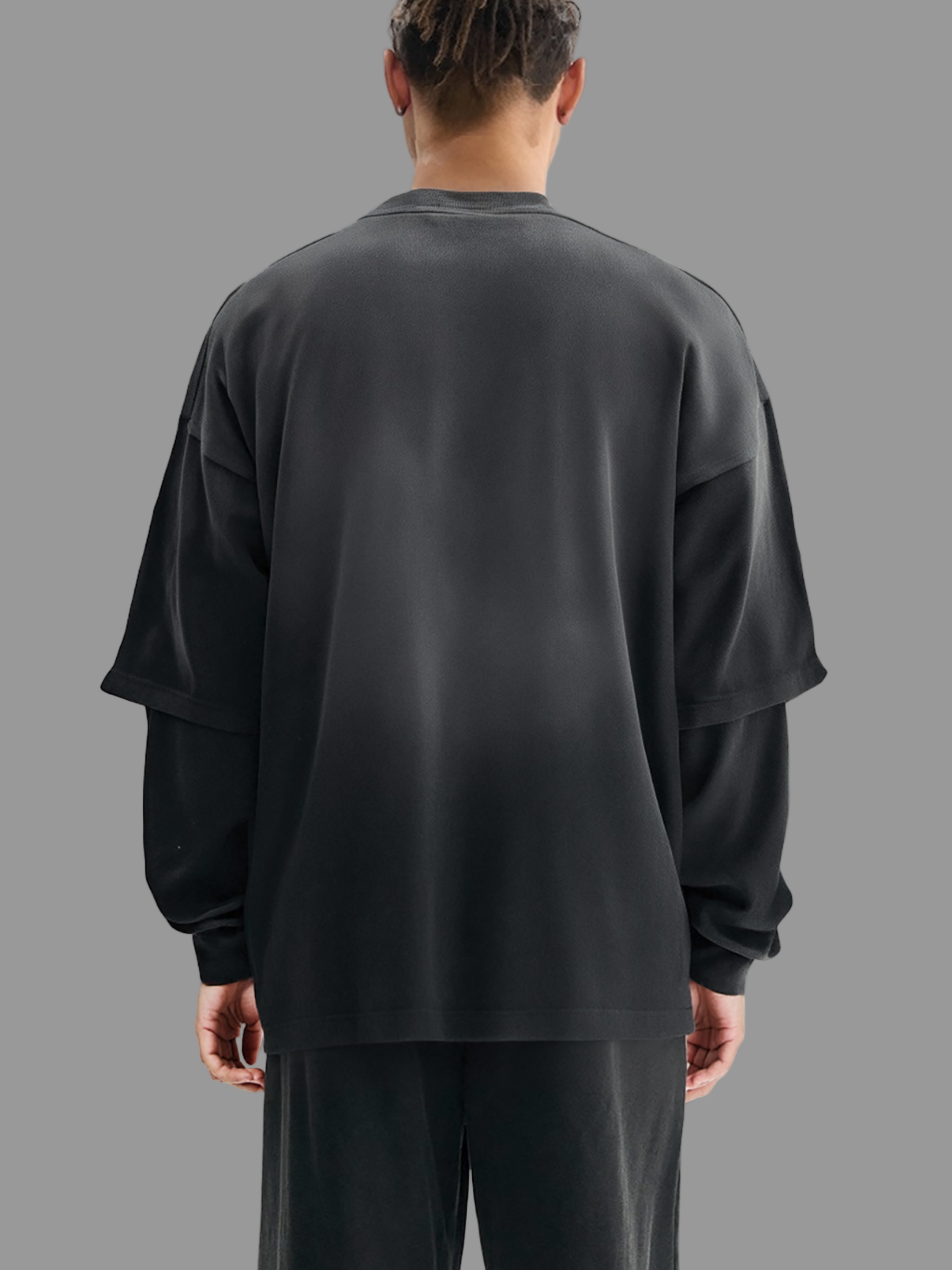 Sunfade Hand-Frayed Faux Two-Piece T-Shirt