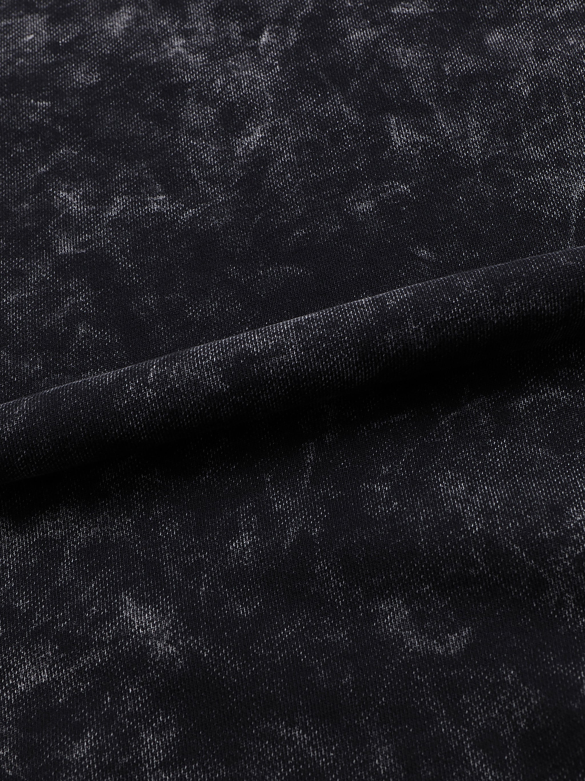 Sweat-shirt délavé à la neige et effiloché à la main