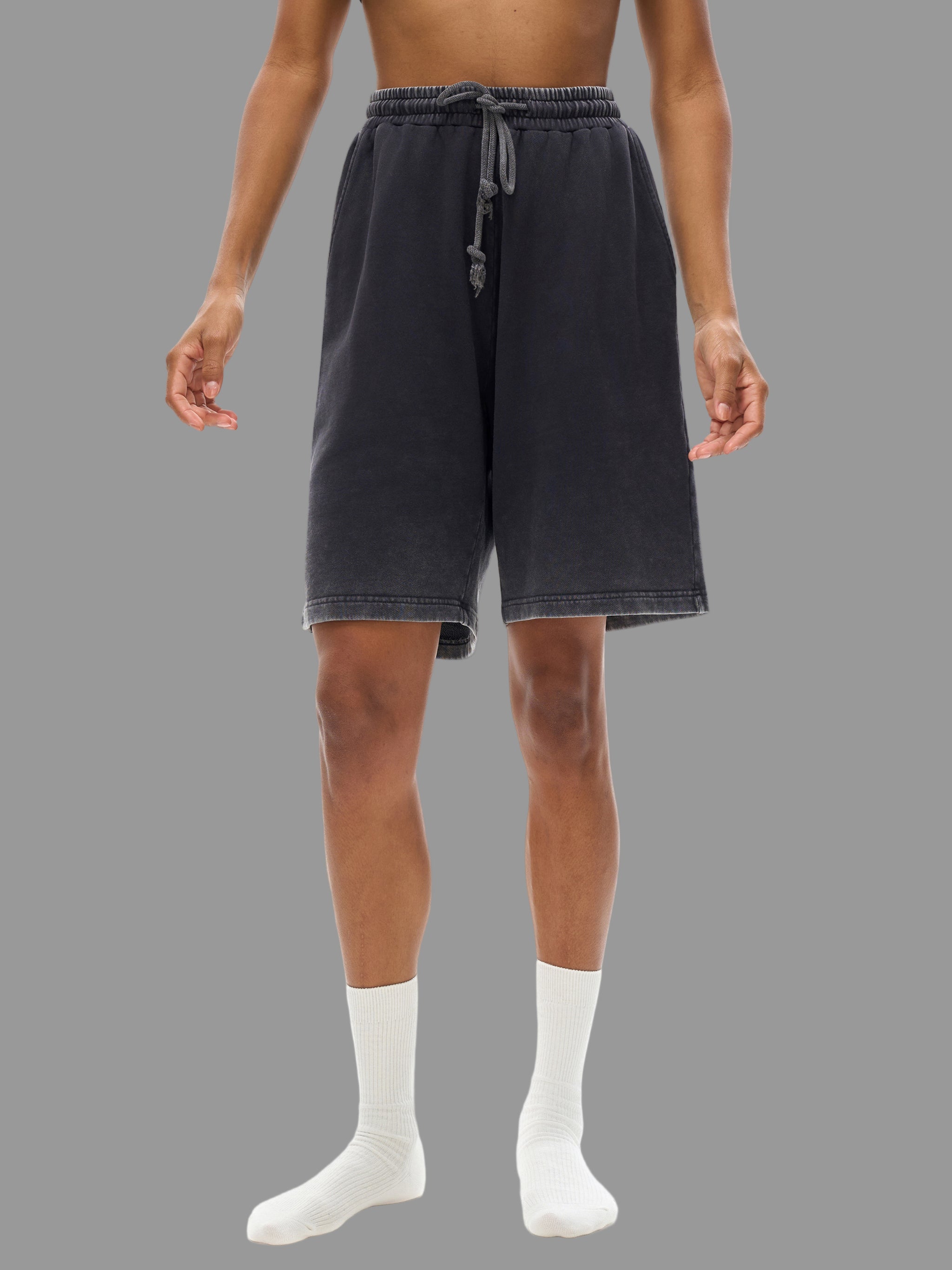 Short de survêtement teint à l'envers