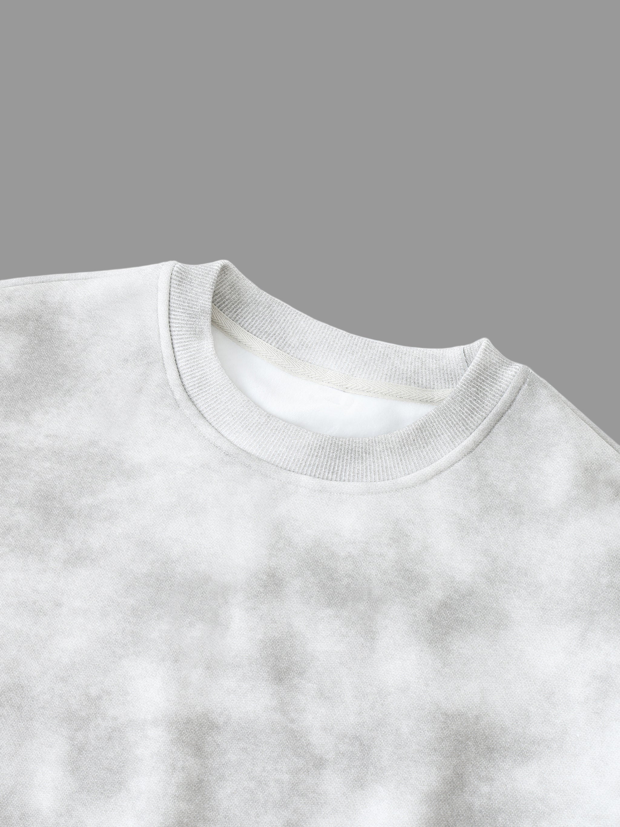 Sweat-shirt en polaire ample et délavé