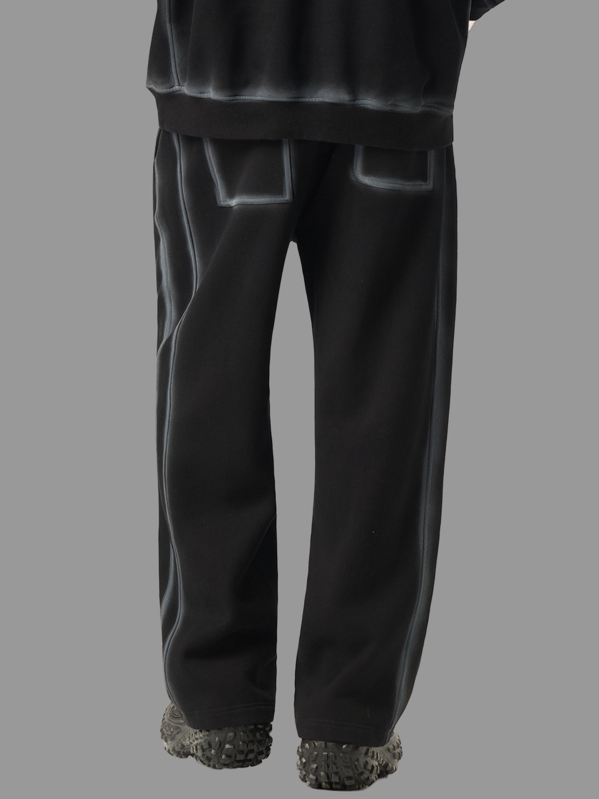 Pantalon de survêtement en polaire à bords délavés