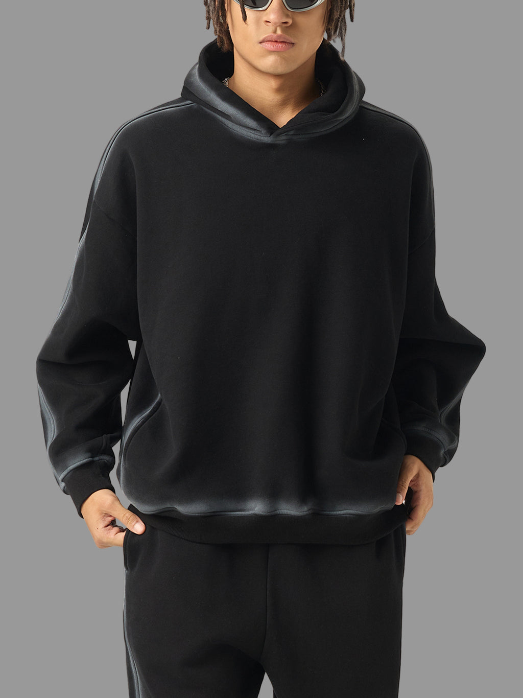 Sweat à capuche en polaire Sunfaded Edge